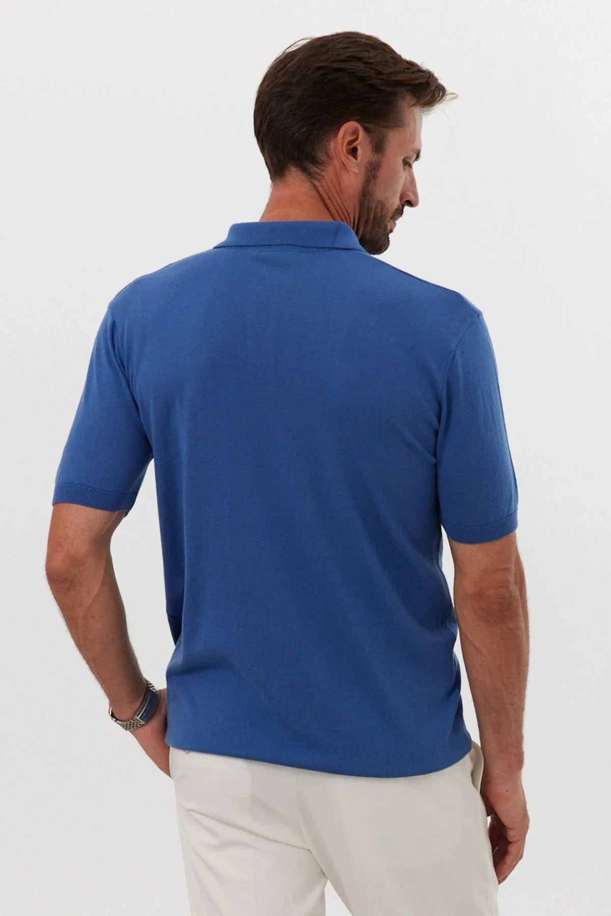 Erkek Polo Yaka Basic Kısa Kollu Yazlık Triko Tişört - Livio Ferri