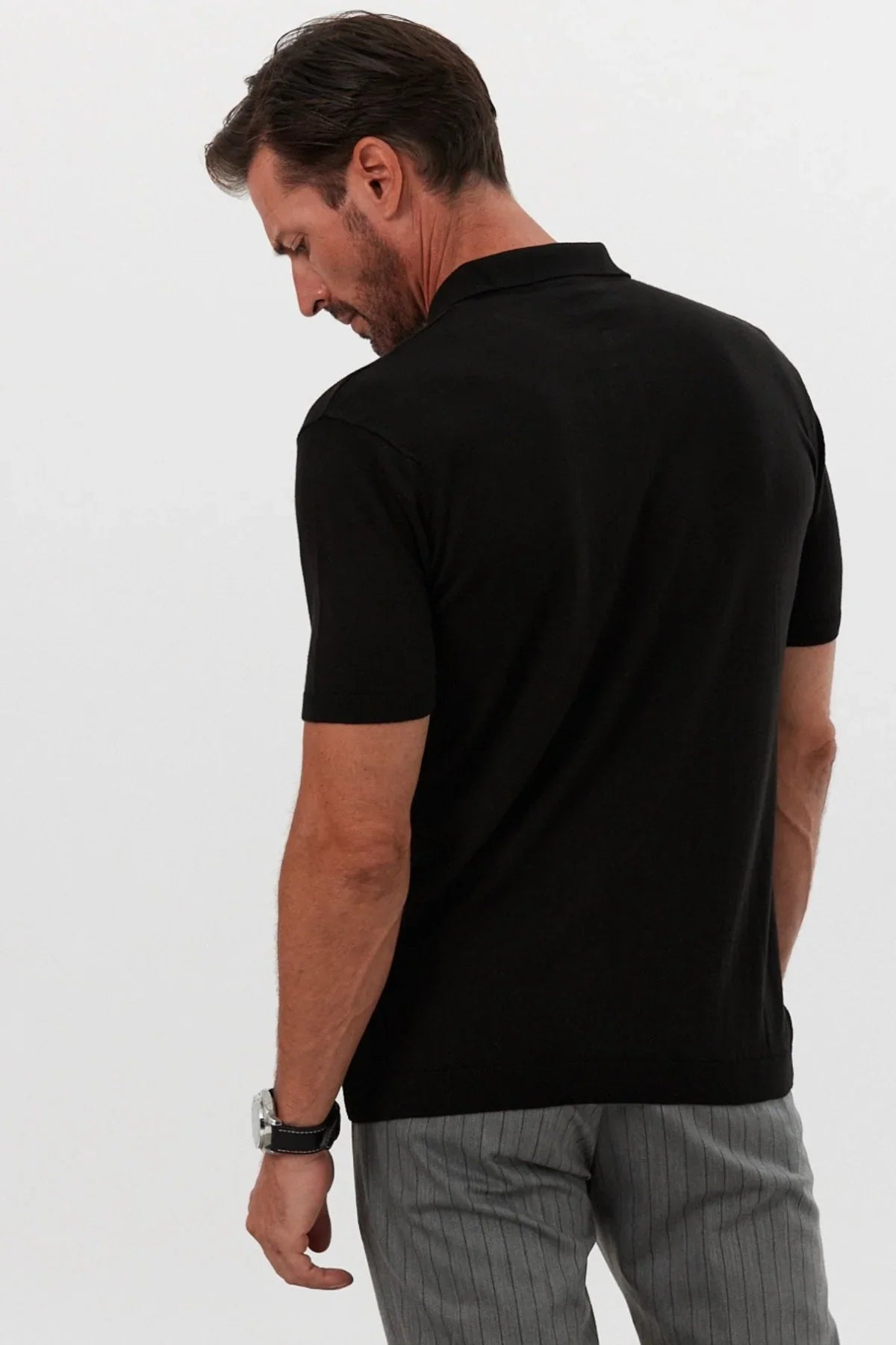 Erkek Polo Yaka Basic Kısa Kollu Yazlık Triko Tişört - Livio Ferri