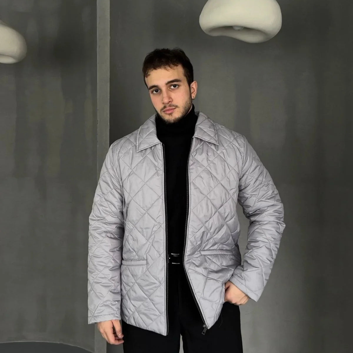 Erkek Regular Fit İçi Desenli Rahat Şık Mont - Livio Ferri