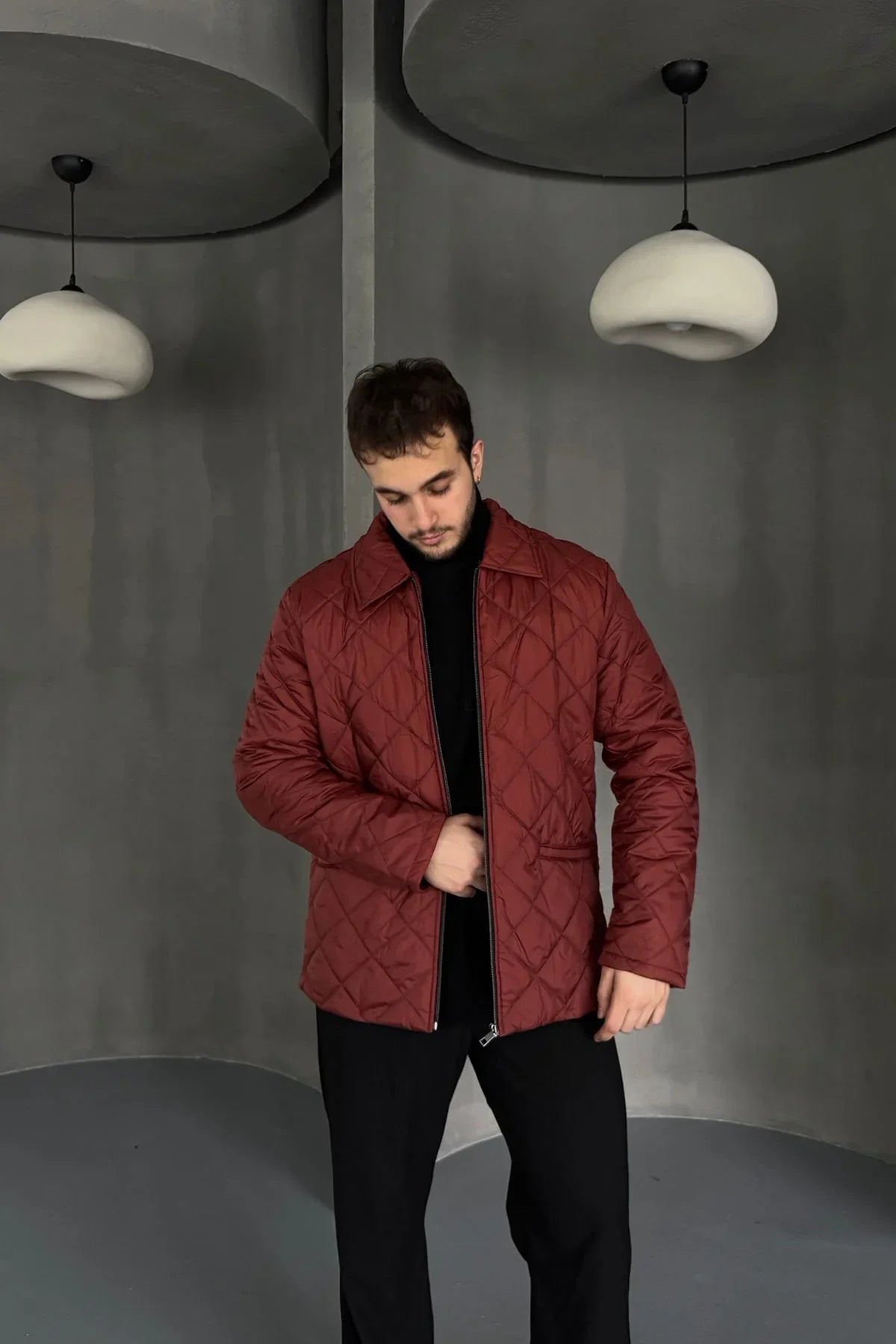 Erkek Regular Fit İçi Desenli Rahat Şık Mont - Livio Ferri