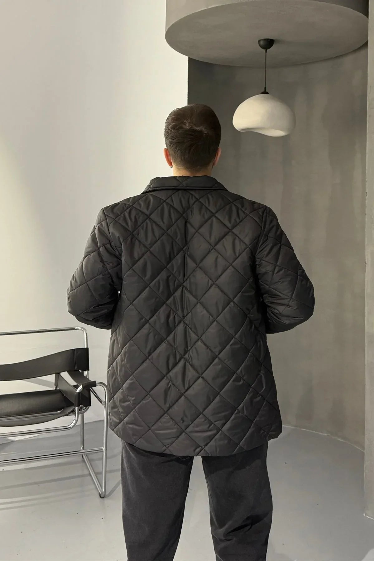 Erkek Regular Fit İçi Desenli Rahat Şık Mont - Livio Ferri