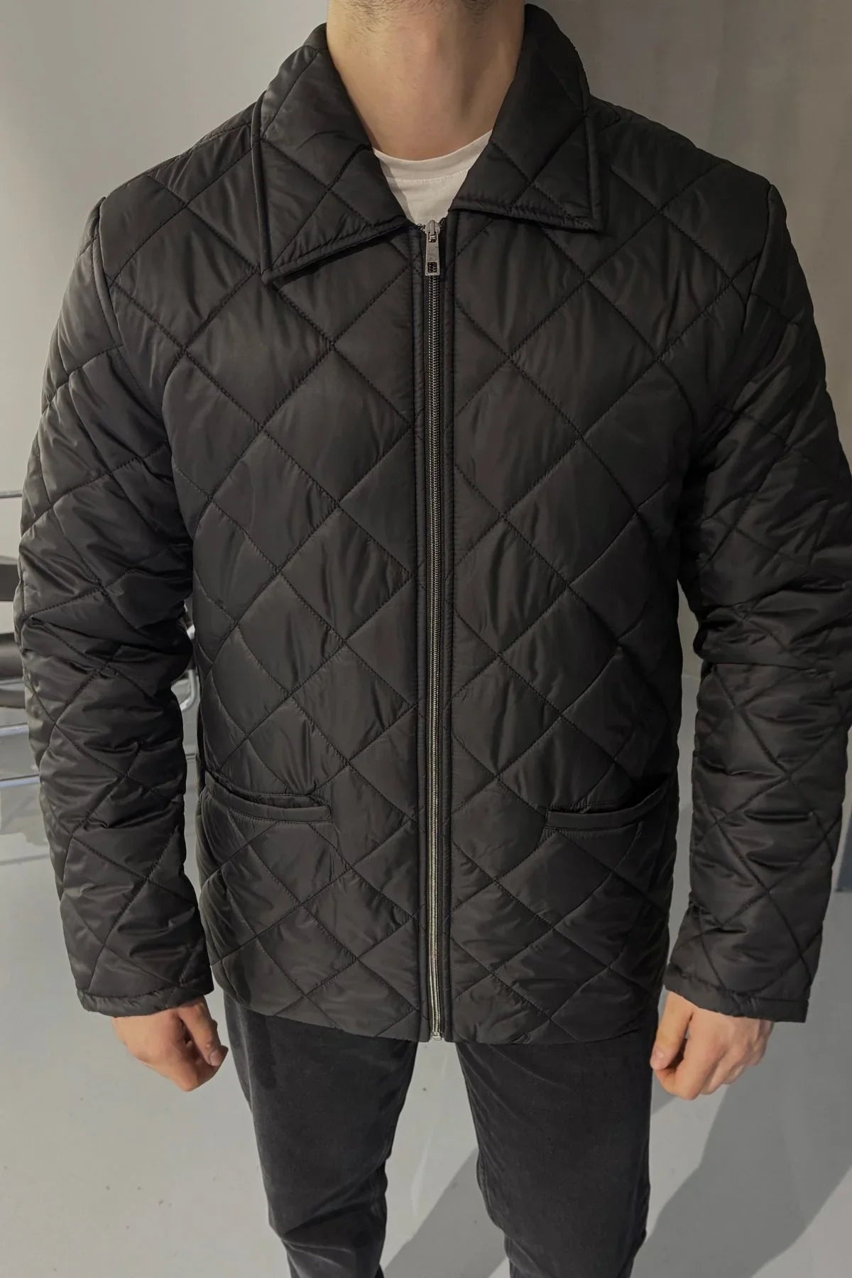 Erkek Regular Fit İçi Desenli Rahat Şık Mont - Livio Ferri