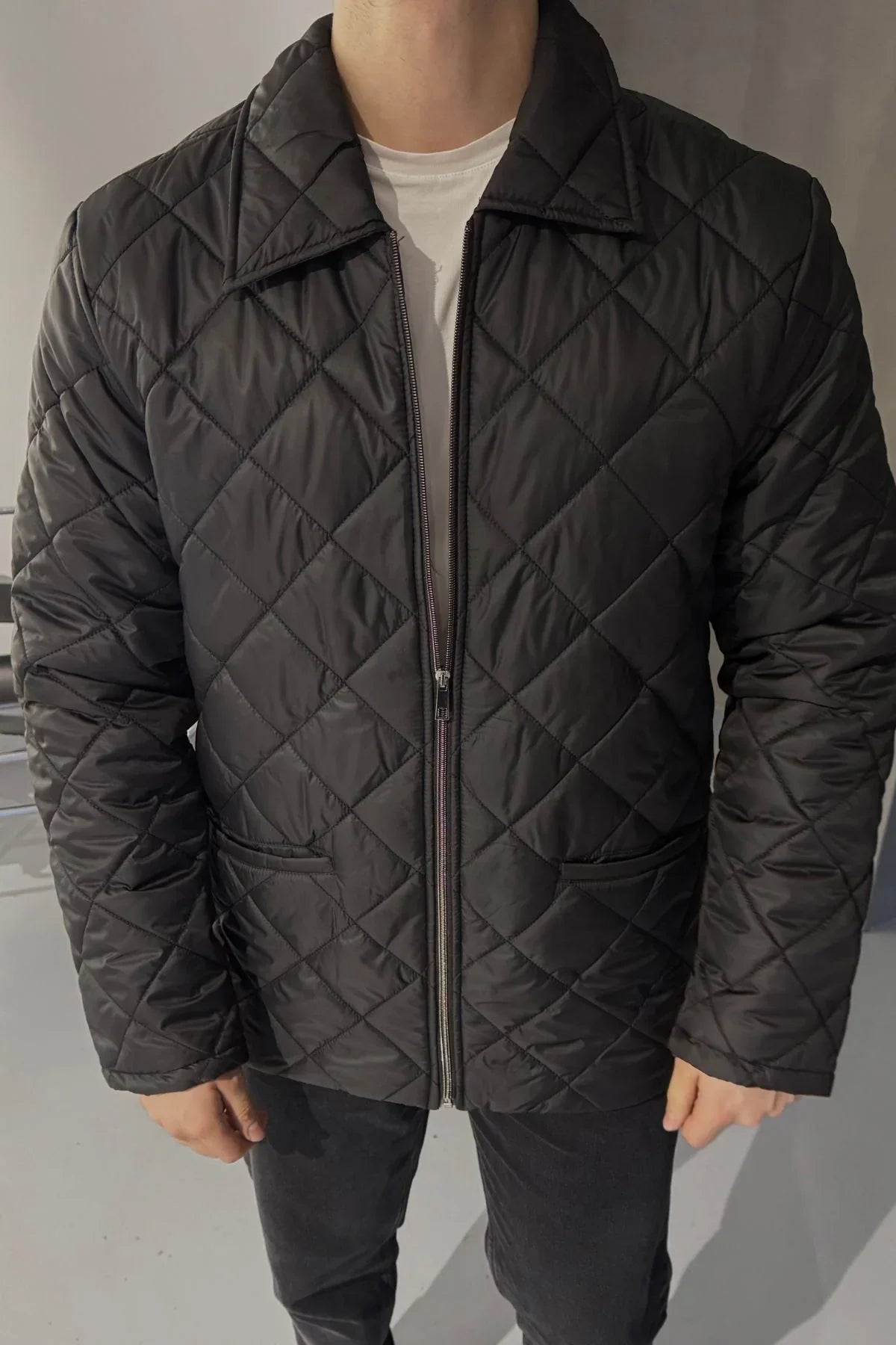 Erkek Regular Fit İçi Desenli Rahat Şık Mont - Livio Ferri