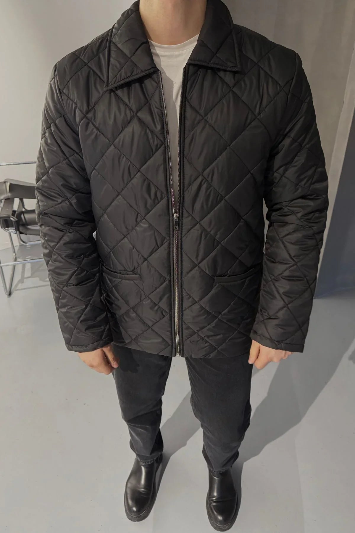 Erkek Regular Fit İçi Desenli Rahat Şık Mont - Livio Ferri