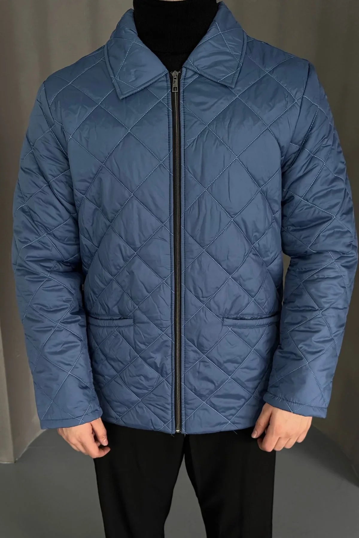 Erkek Regular Fit İçi Desenli Rahat Şık Mont - Livio Ferri