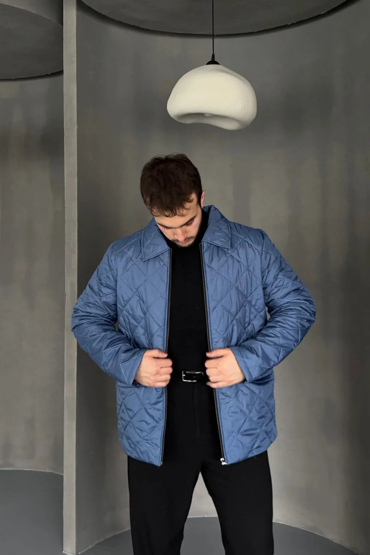 Erkek Regular Fit İçi Desenli Rahat Şık Mont - Livio Ferri