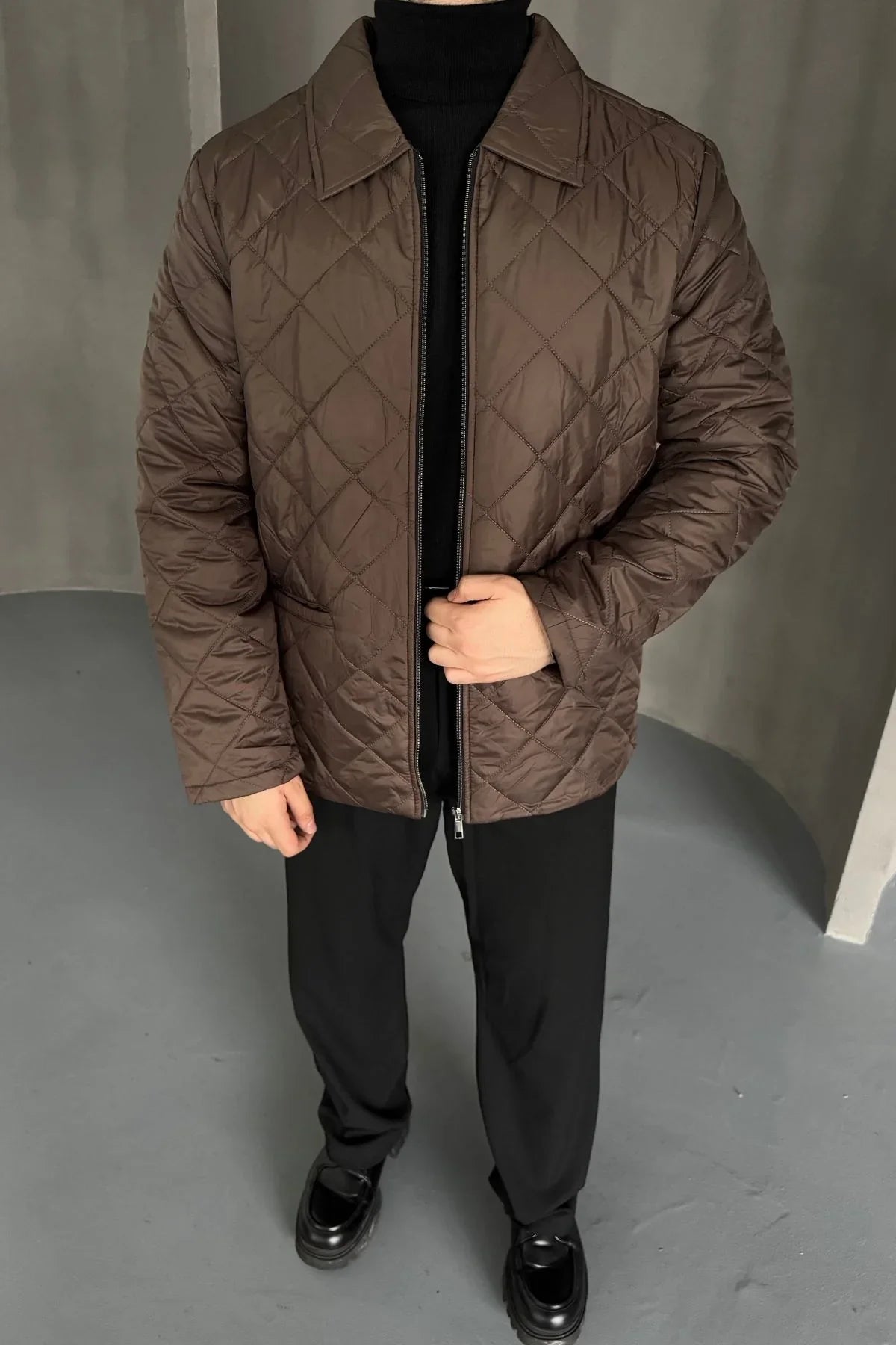 Erkek Regular Fit İçi Desenli Rahat Şık Mont - Livio Ferri