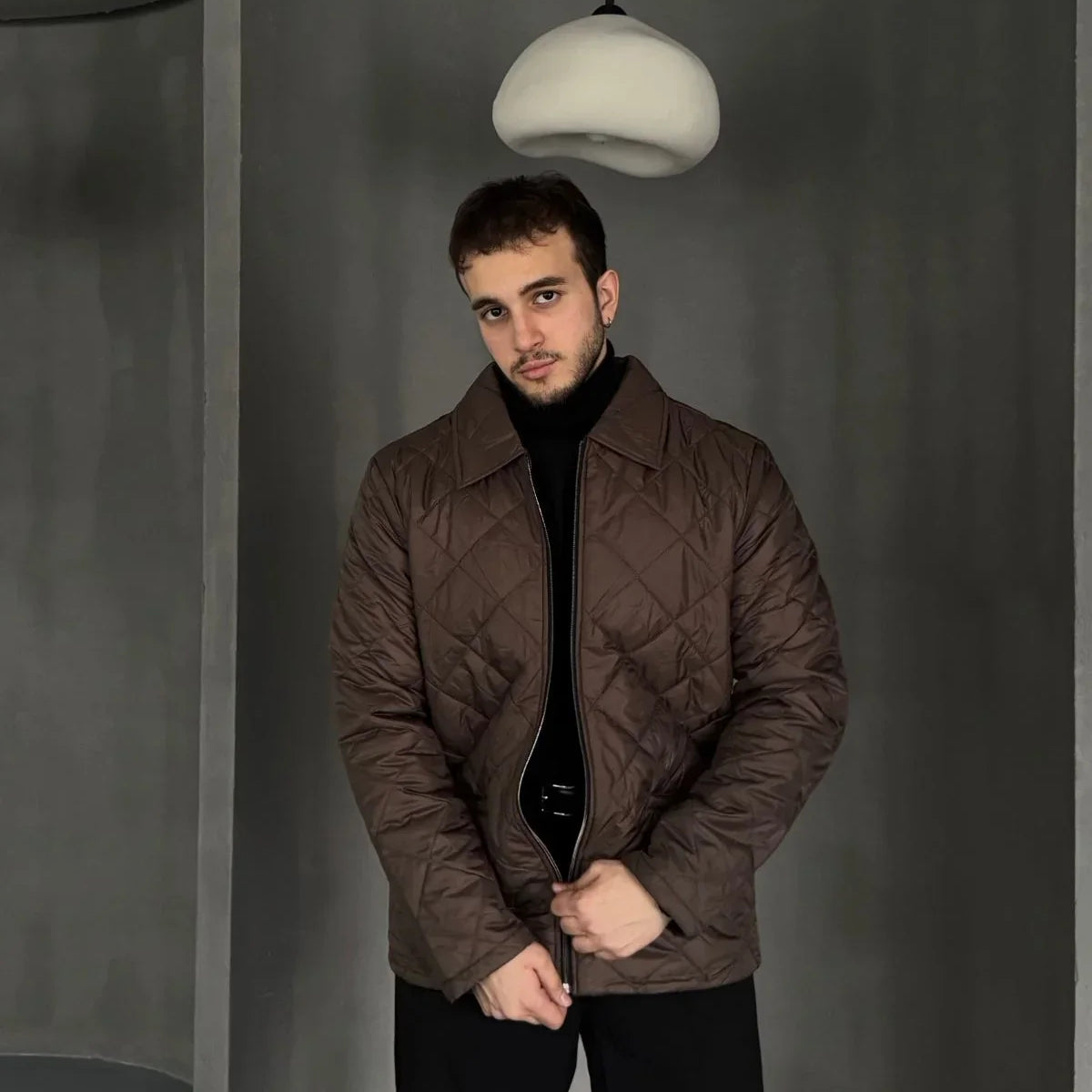 Erkek Regular Fit İçi Desenli Rahat Şık Mont - Livio Ferri