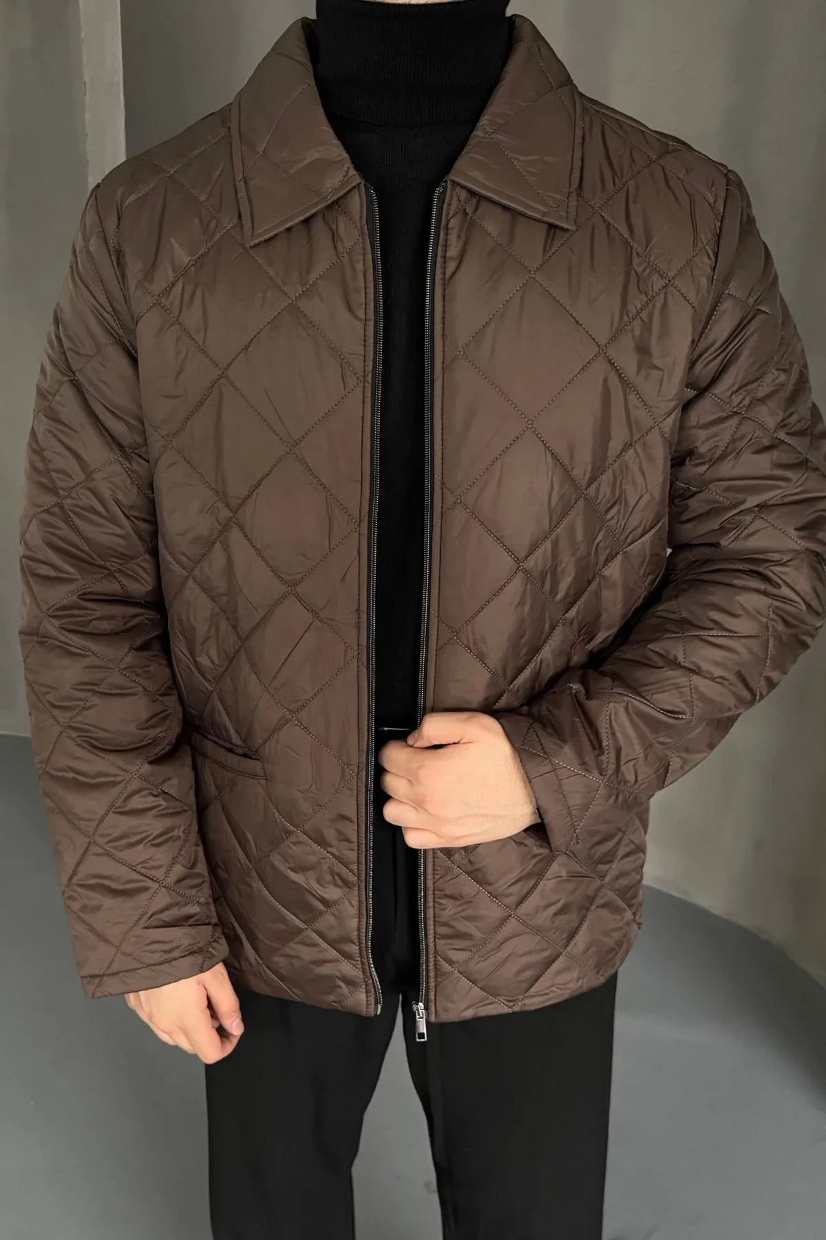 Erkek Regular Fit İçi Desenli Rahat Şık Mont - Livio Ferri