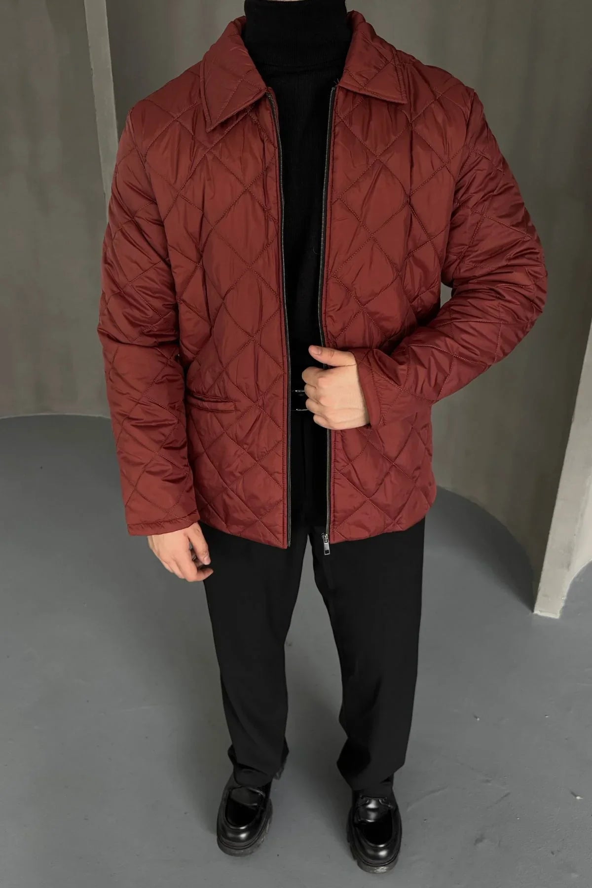 Erkek Regular Fit İçi Desenli Rahat Şık Mont - Livio Ferri