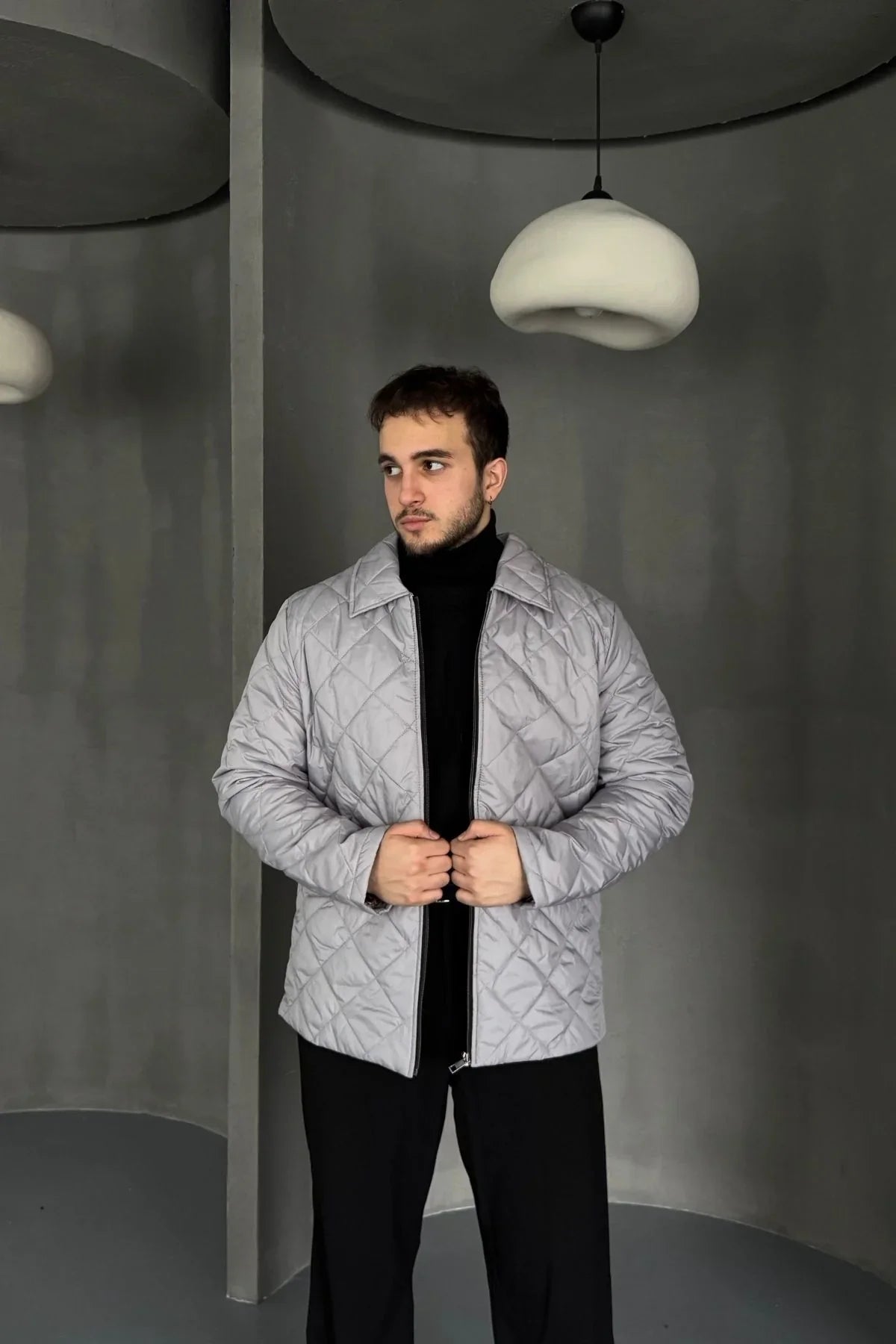 Erkek Regular Fit İçi Desenli Rahat Şık Mont - Livio Ferri