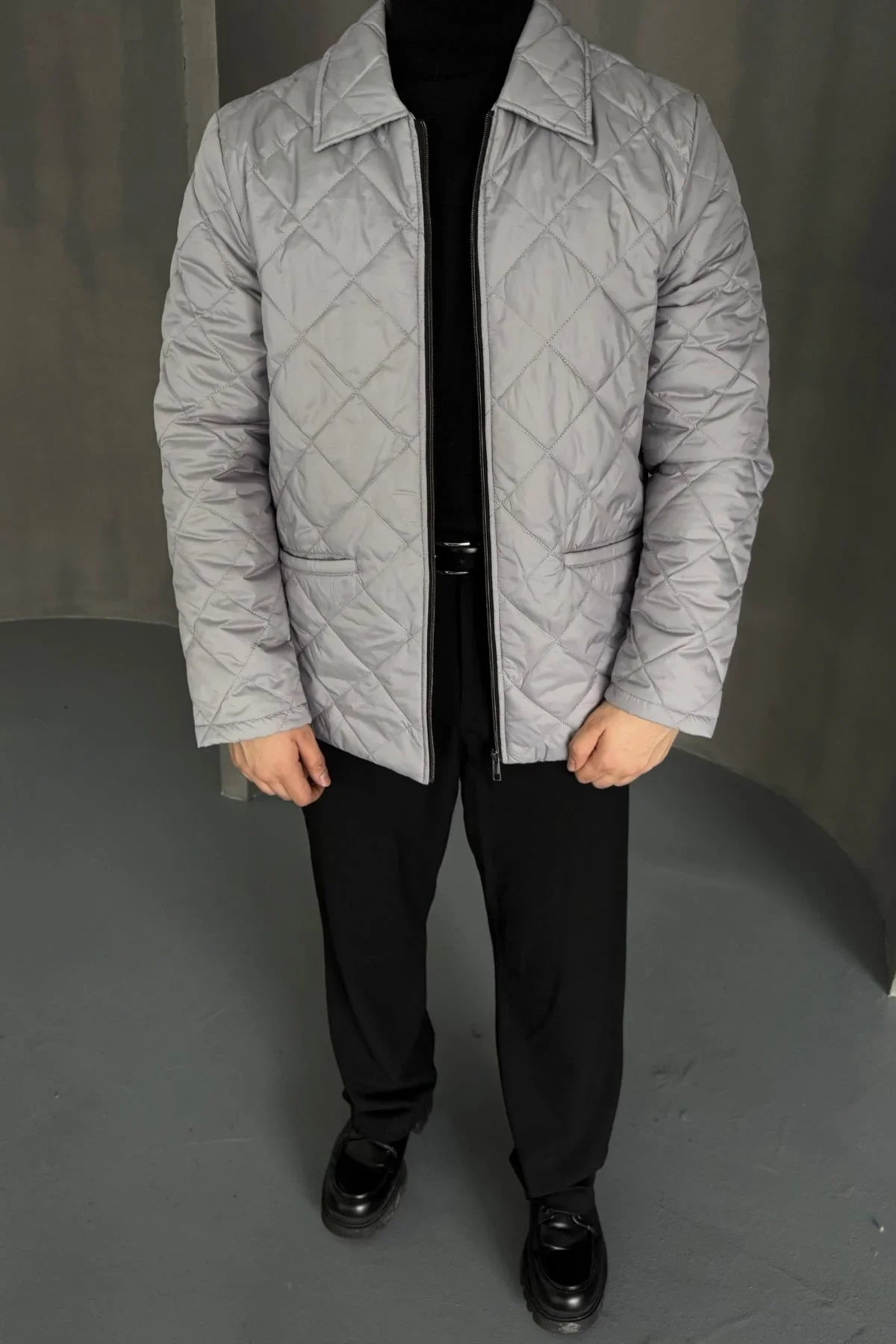 Erkek Regular Fit İçi Desenli Rahat Şık Mont - Livio Ferri