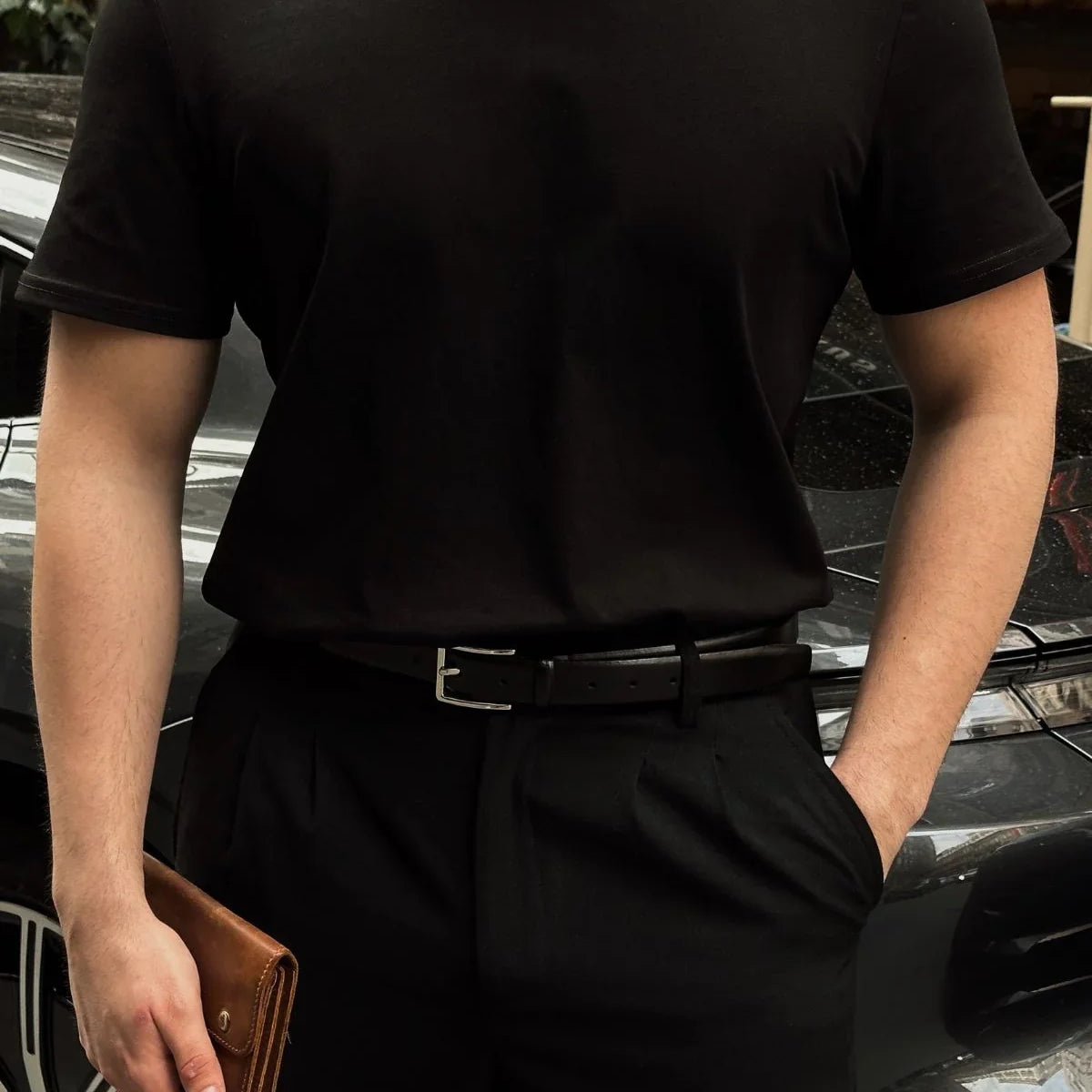 Erkek Regular Fit Yüksek Kalite %100 Pamuk Basic Tişört 24/1 - Livio Ferri