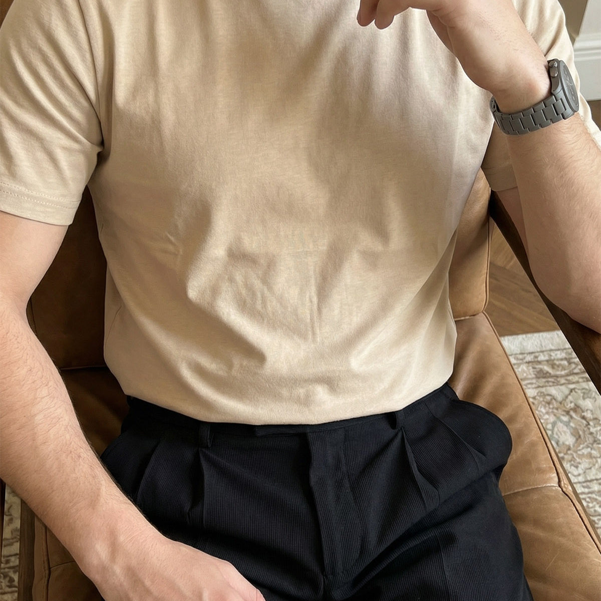 Erkek Regular Fit Yüksek Kalite %100 Pamuk Basic Tişört 24/1