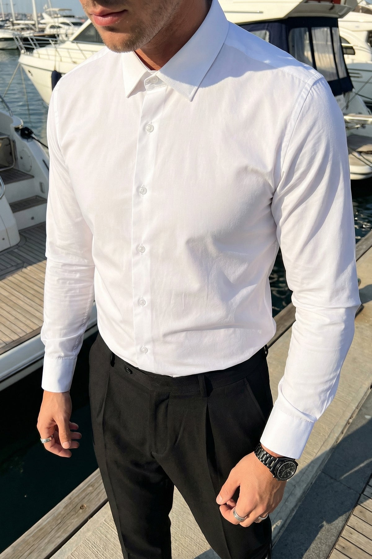 erkek-slim-fit-4-mevsim-kolay-utulenir-basic-duz-gomlek-27998 - Livio Ferri