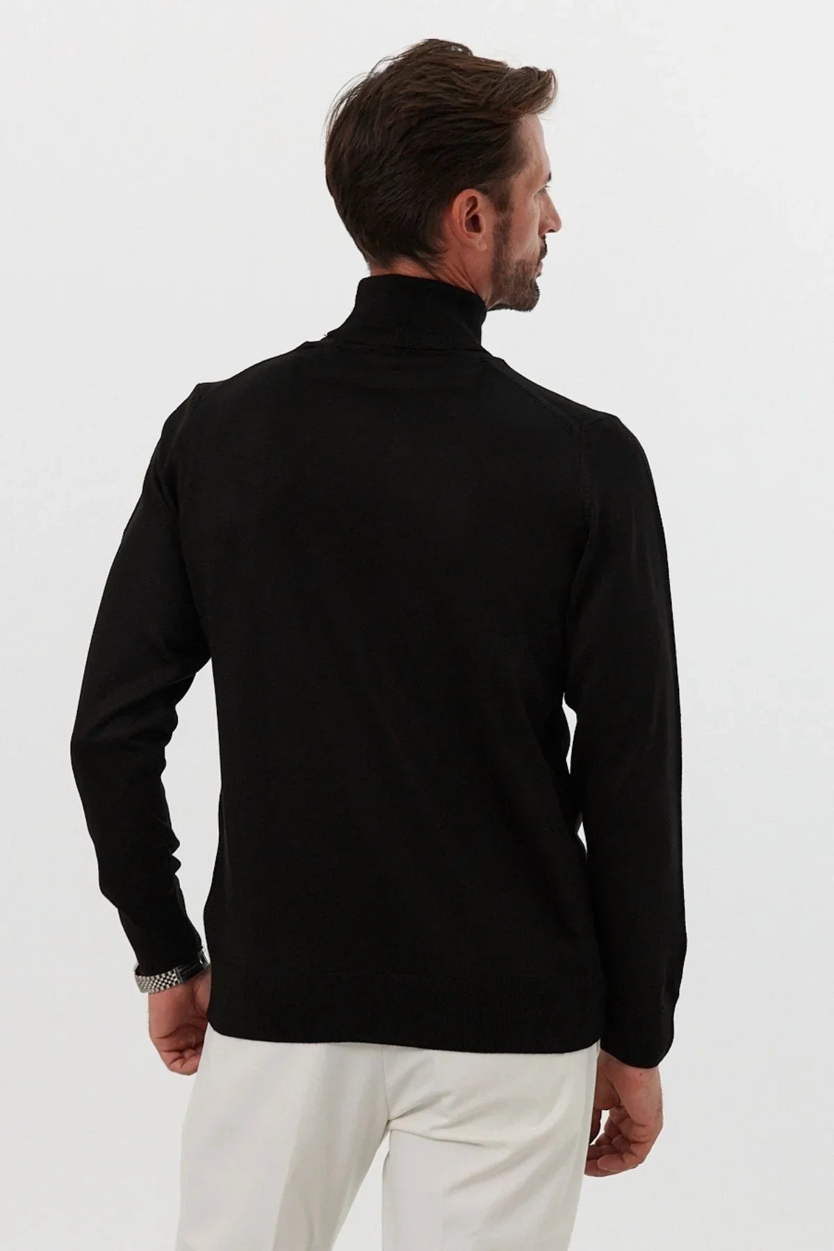 Erkek Standart Fit Normal Kesim Balıkçı Yaka Triko Kazak - Livio Ferri