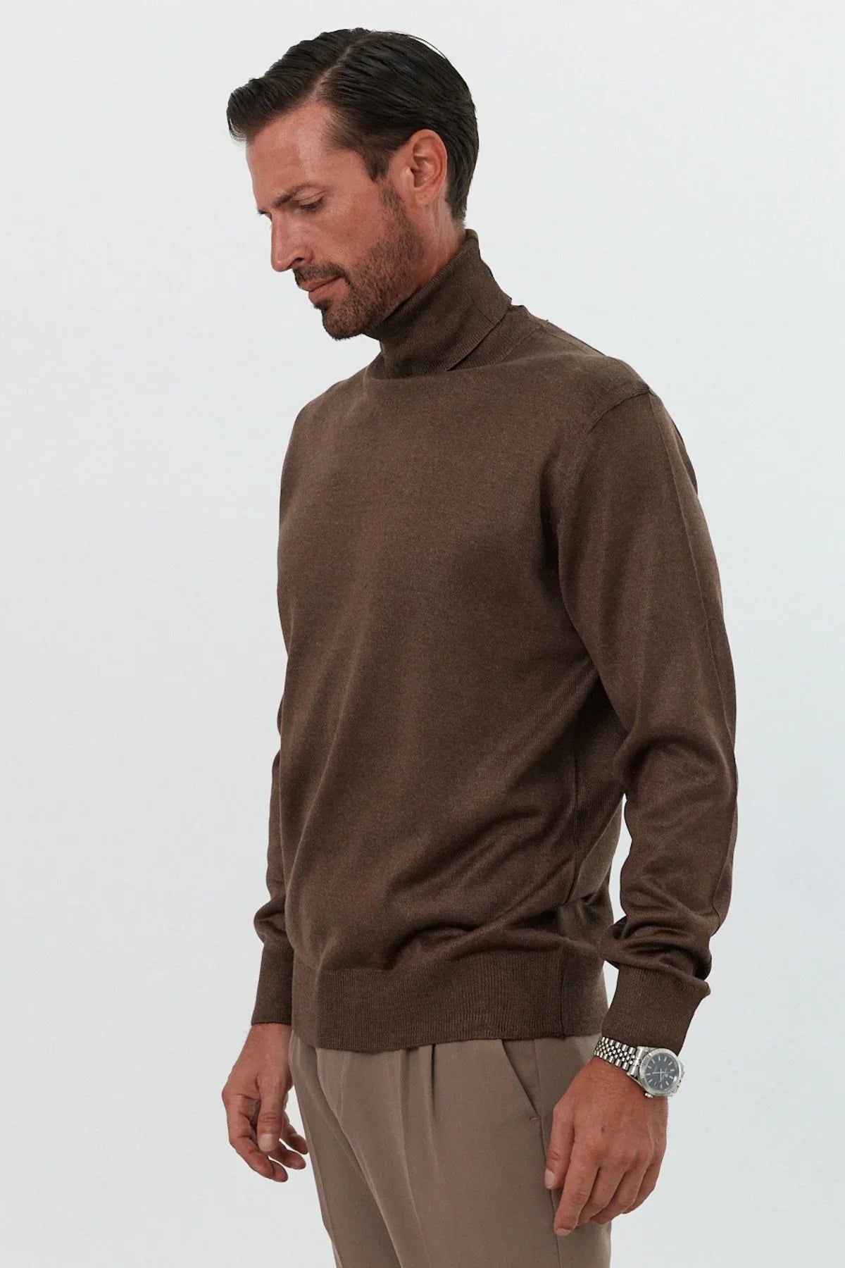 Erkek Standart Fit Normal Kesim Balıkçı Yaka Triko Kazak - Livio Ferri