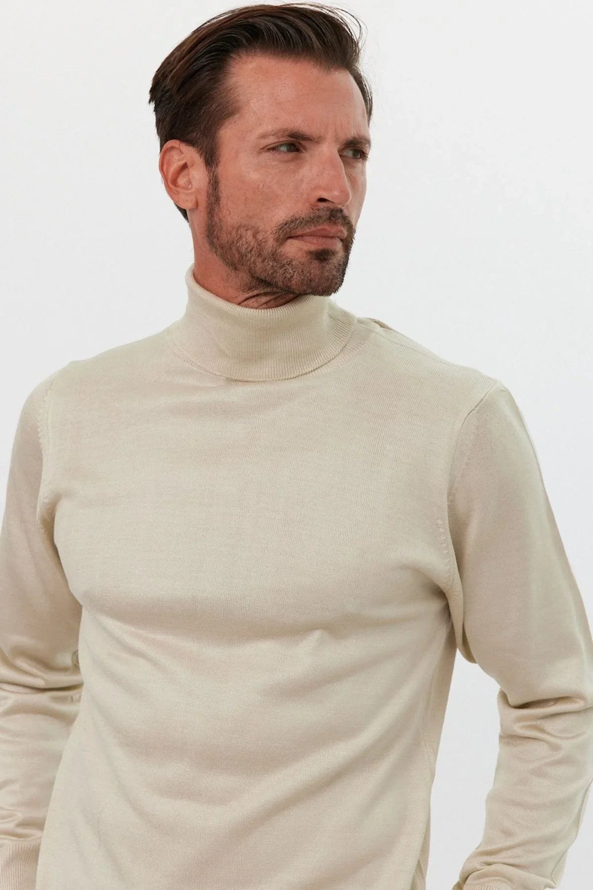Erkek Standart Fit Normal Kesim Balıkçı Yaka Triko Kazak - Livio Ferri