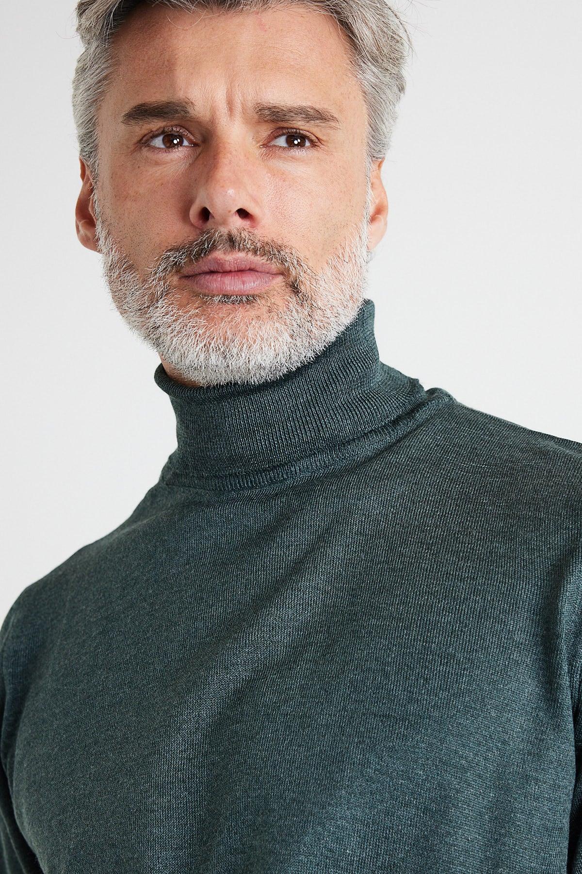 Erkek Standart Fit Normal Kesim Balıkçı Yaka Triko Kazak - Livio Ferri