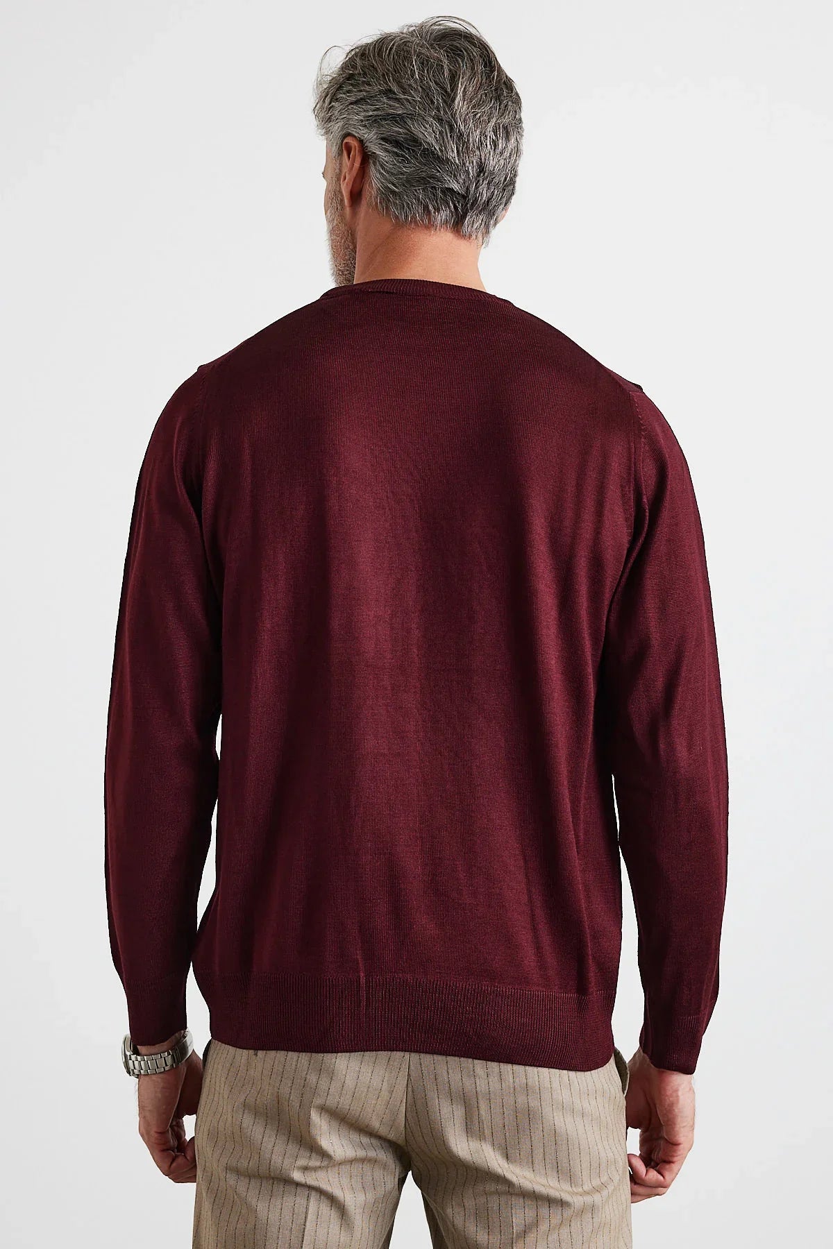 Erkek Standart Fit Normal Kesim Bisiklet Yaka Triko Kazak - Livio Ferri