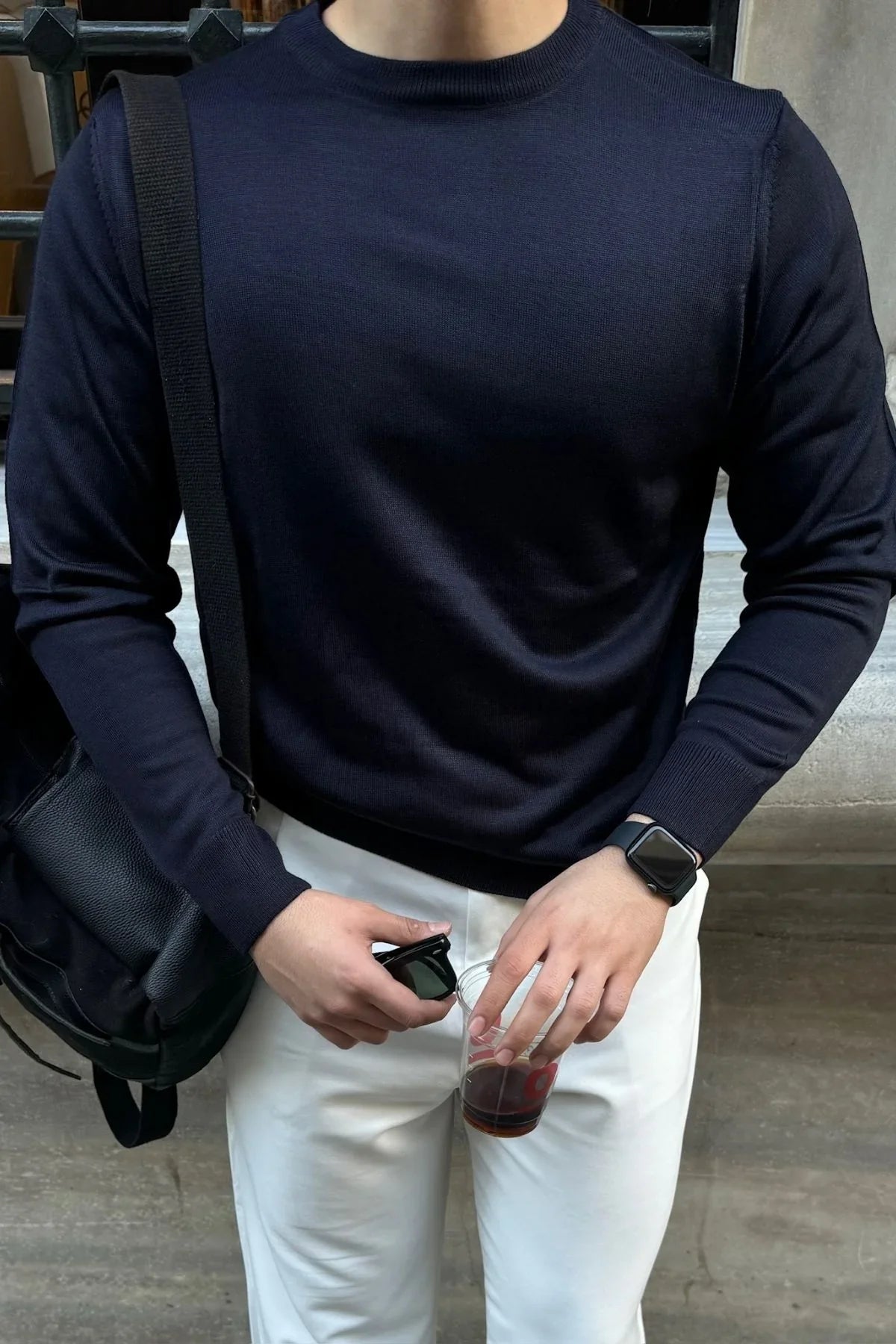 erkek-standart-fit-normal-kesim-bisiklet-yaka-triko-kazak-20125 - Livio Ferri