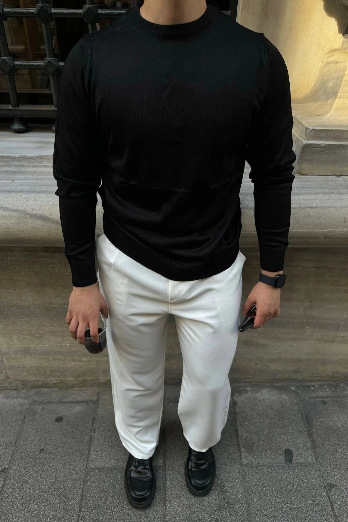 erkek-standart-fit-normal-kesim-bisiklet-yaka-triko-kazak-20127 - Livio Ferri