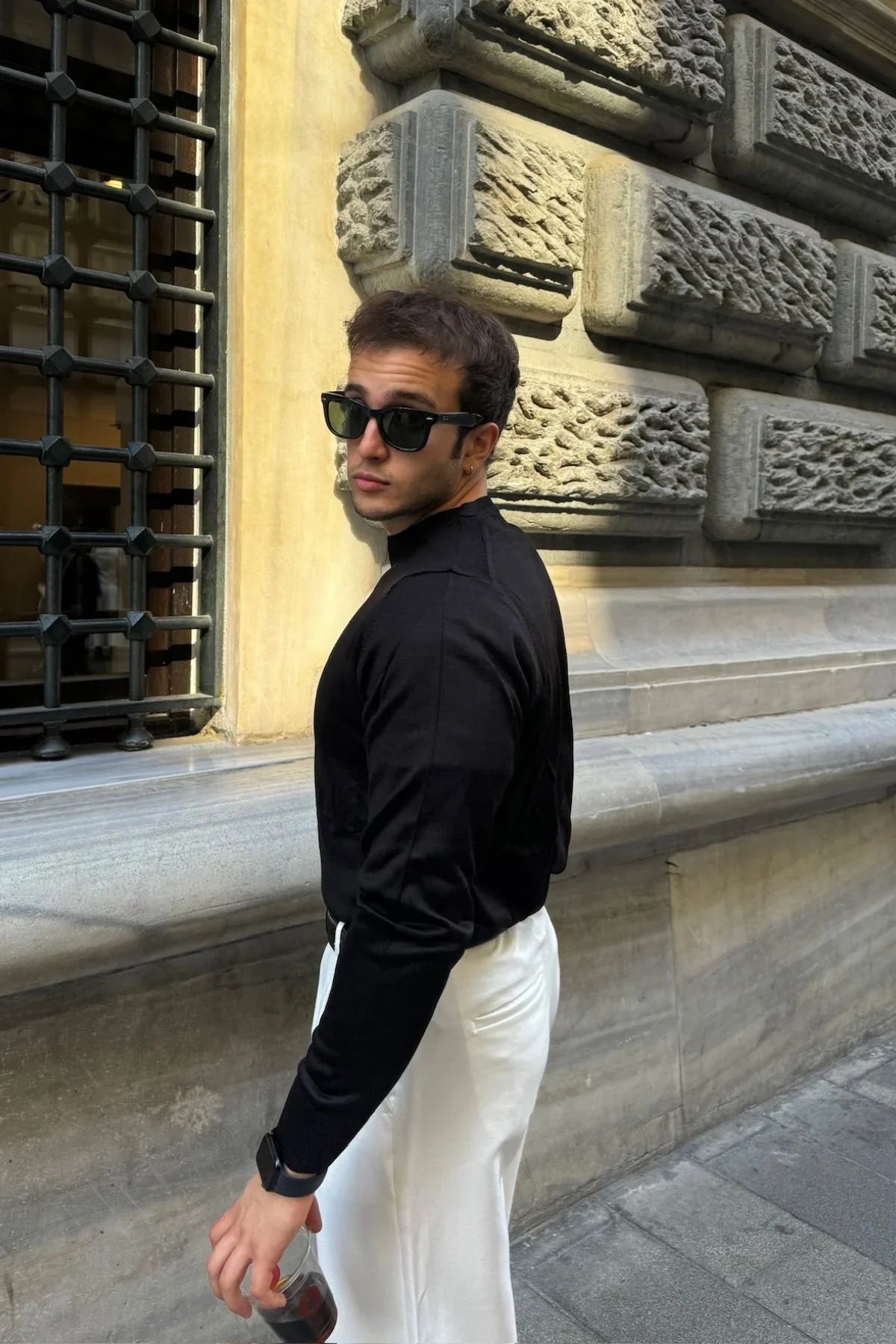 erkek-standart-fit-normal-kesim-bisiklet-yaka-triko-kazak-20128 - Livio Ferri