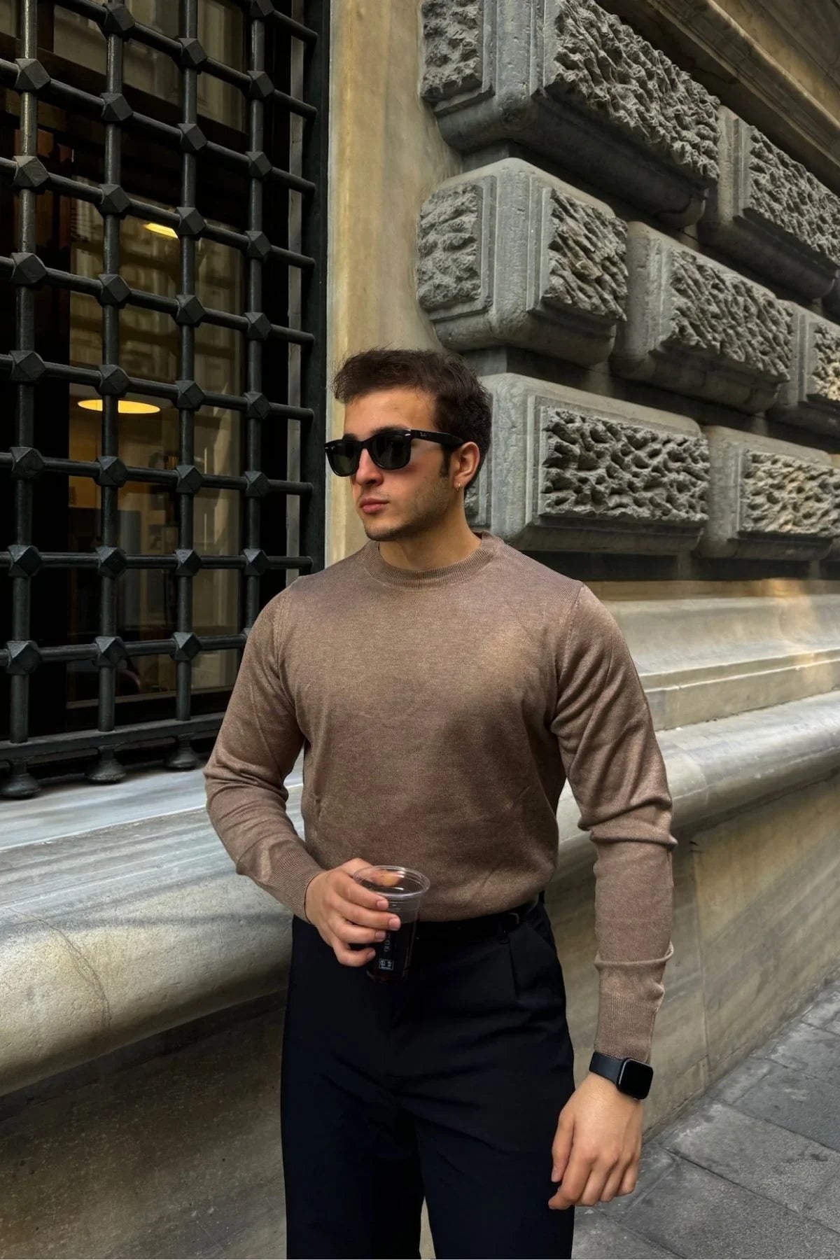 erkek-standart-fit-normal-kesim-bisiklet-yaka-triko-kazak-20137 - Livio Ferri