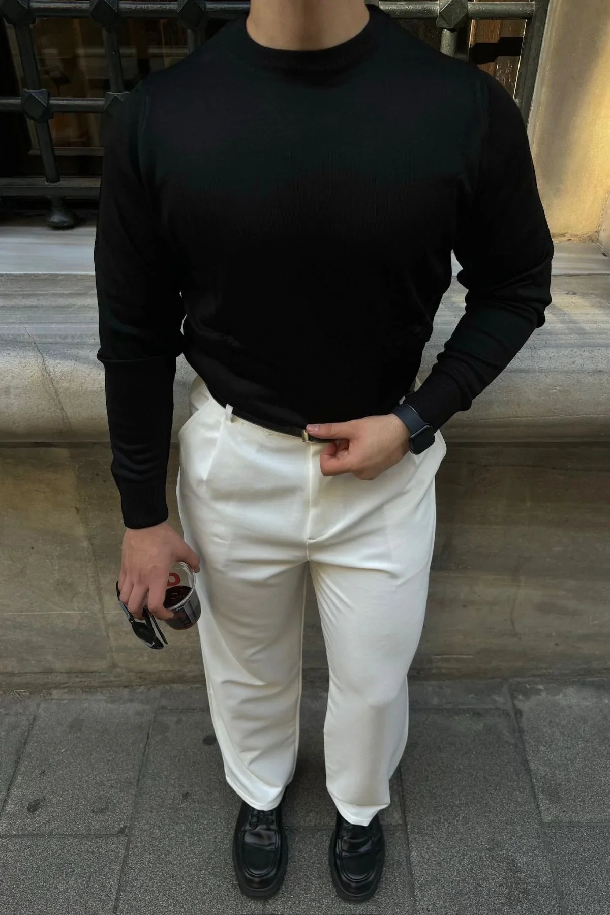 erkek-standart-fit-normal-kesim-bisiklet-yaka-triko-kazak-20139 - Livio Ferri