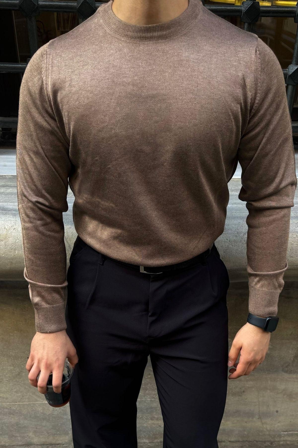 erkek-standart-fit-normal-kesim-bisiklet-yaka-triko-kazak-20140 - Livio Ferri