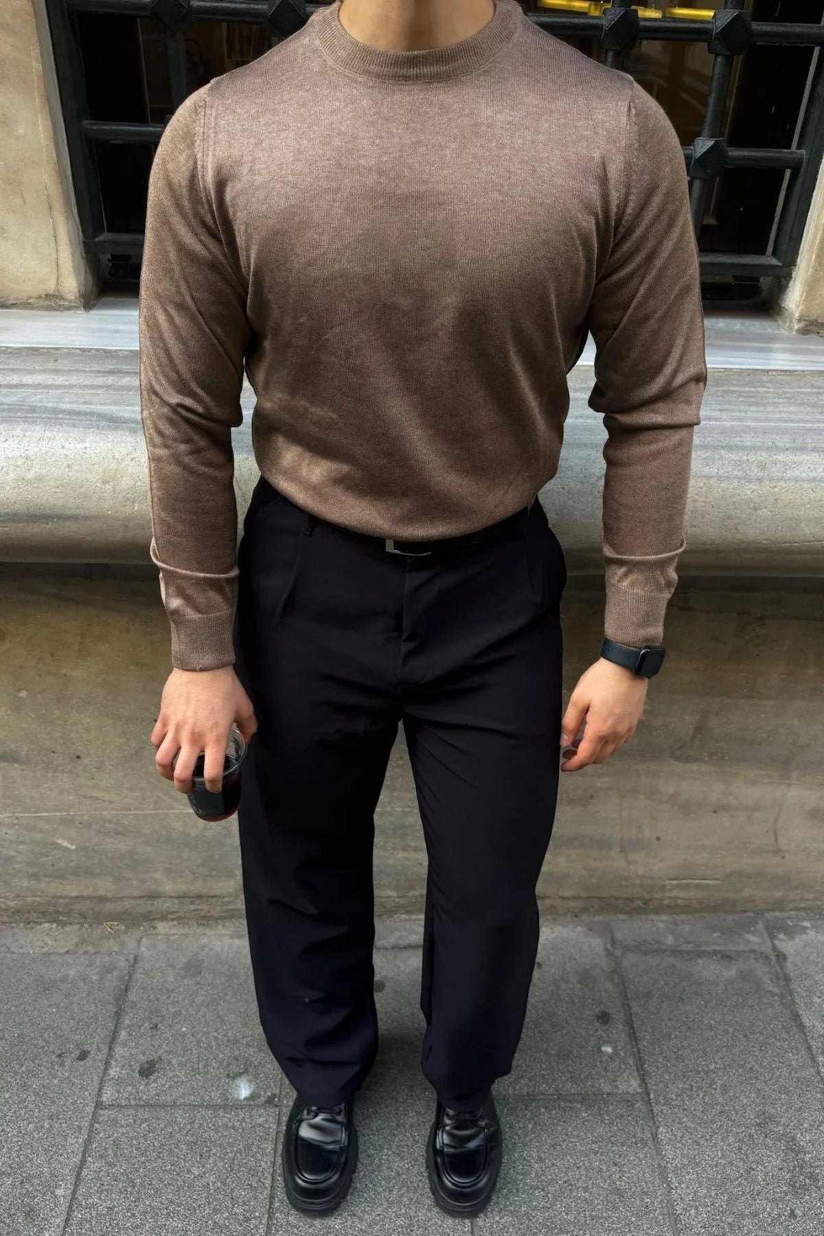 erkek-standart-fit-normal-kesim-bisiklet-yaka-triko-kazak-20141 - Livio Ferri