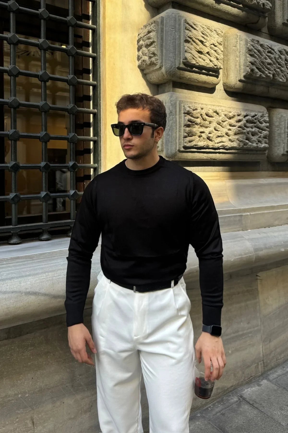 erkek-standart-fit-normal-kesim-bisiklet-yaka-triko-kazak-20145 - Livio Ferri