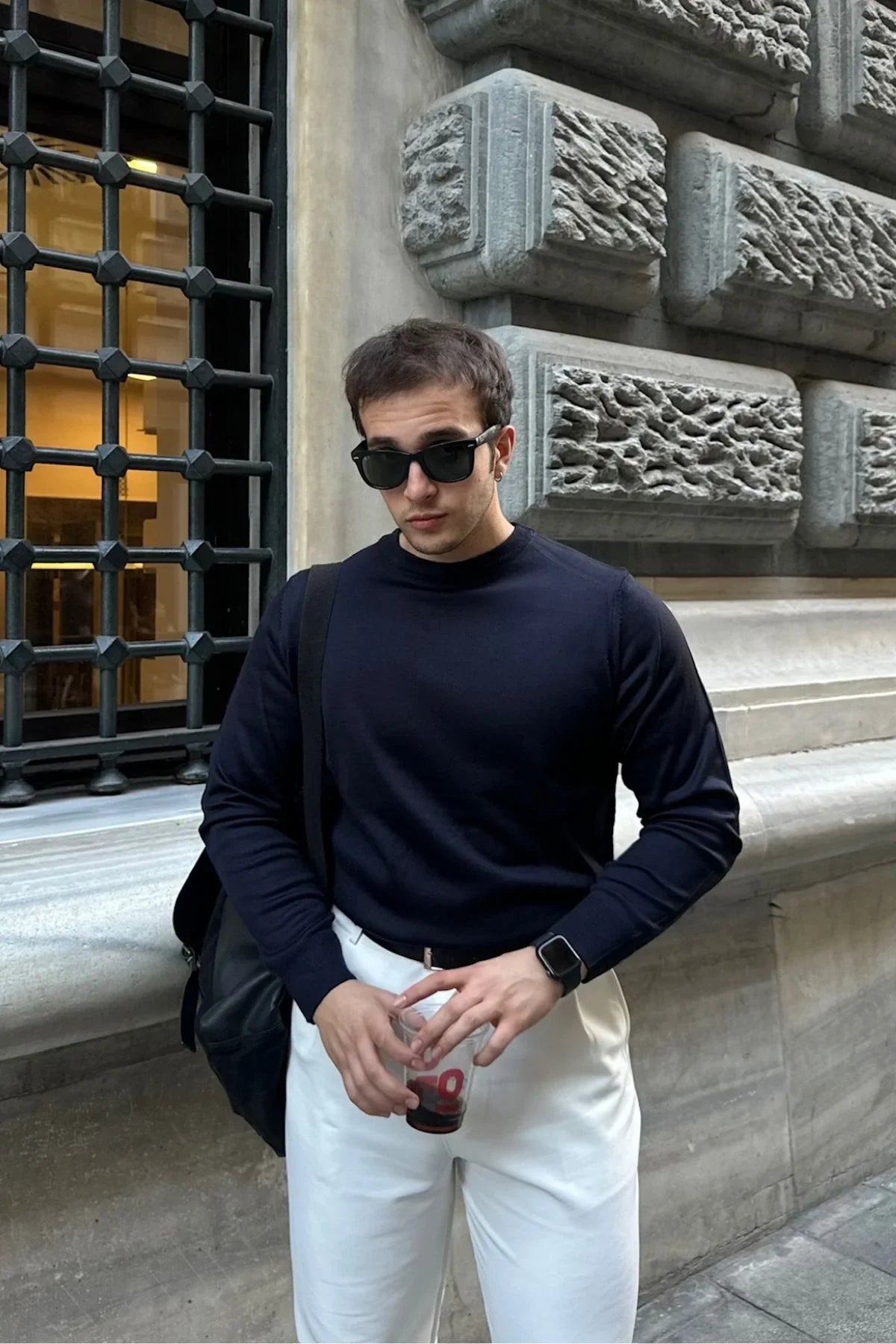 erkek-standart-fit-normal-kesim-bisiklet-yaka-triko-kazak-20150 - Livio Ferri