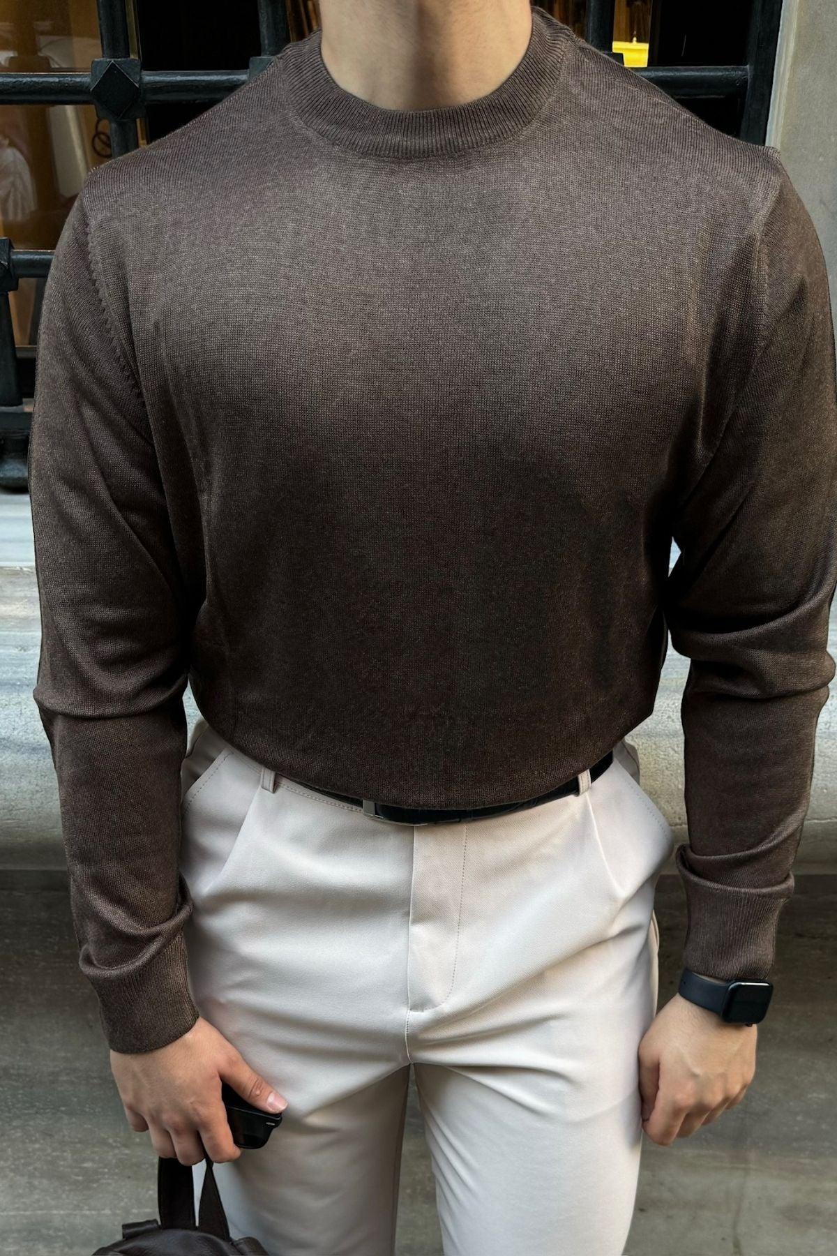 erkek-standart-fit-normal-kesim-bisiklet-yaka-triko-kazak-20153 - Livio Ferri