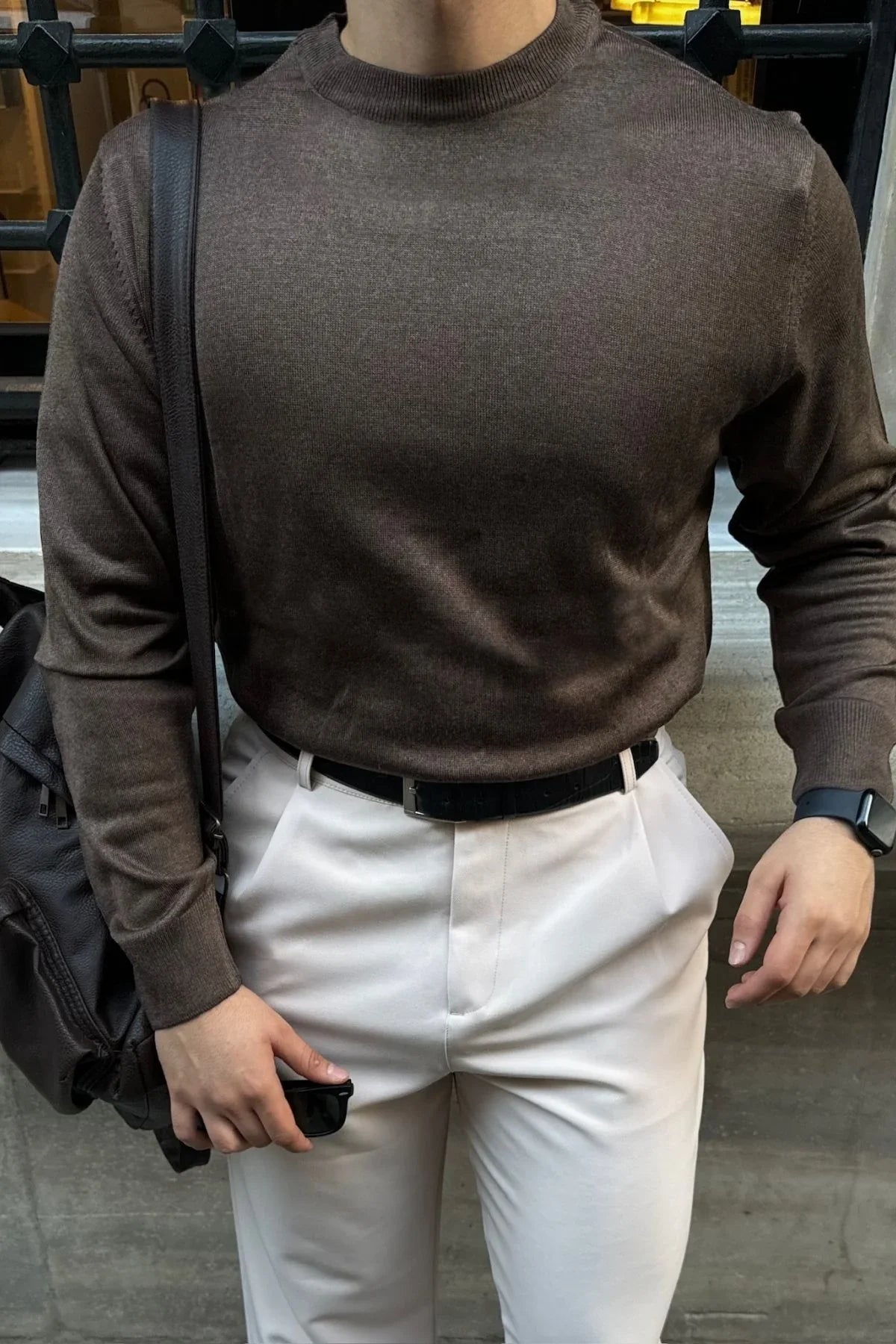 erkek-standart-fit-normal-kesim-bisiklet-yaka-triko-kazak-20154 - Livio Ferri