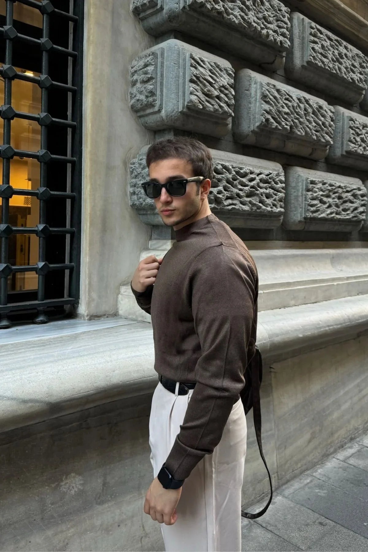 erkek-standart-fit-normal-kesim-bisiklet-yaka-triko-kazak-20155 - Livio Ferri