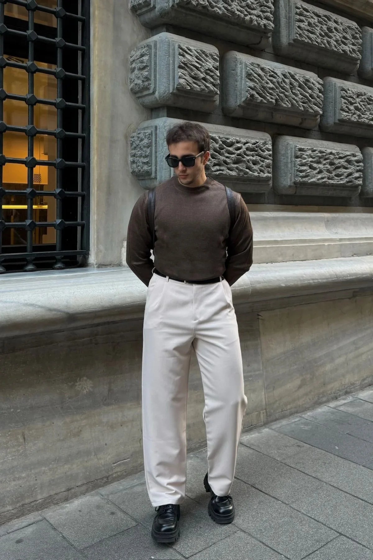 erkek-standart-fit-normal-kesim-bisiklet-yaka-triko-kazak-20156 - Livio Ferri