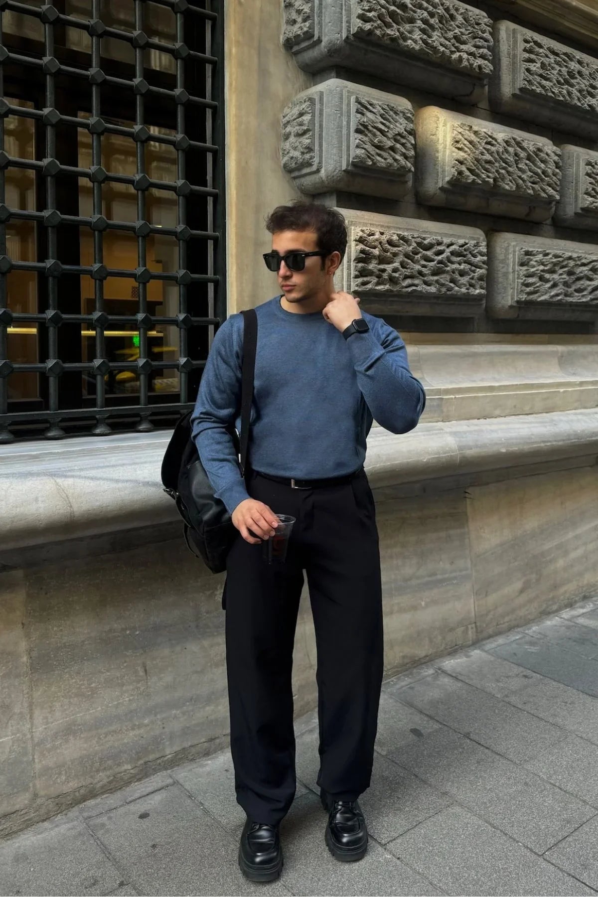 erkek-standart-fit-normal-kesim-bisiklet-yaka-triko-kazak-20161 - Livio Ferri