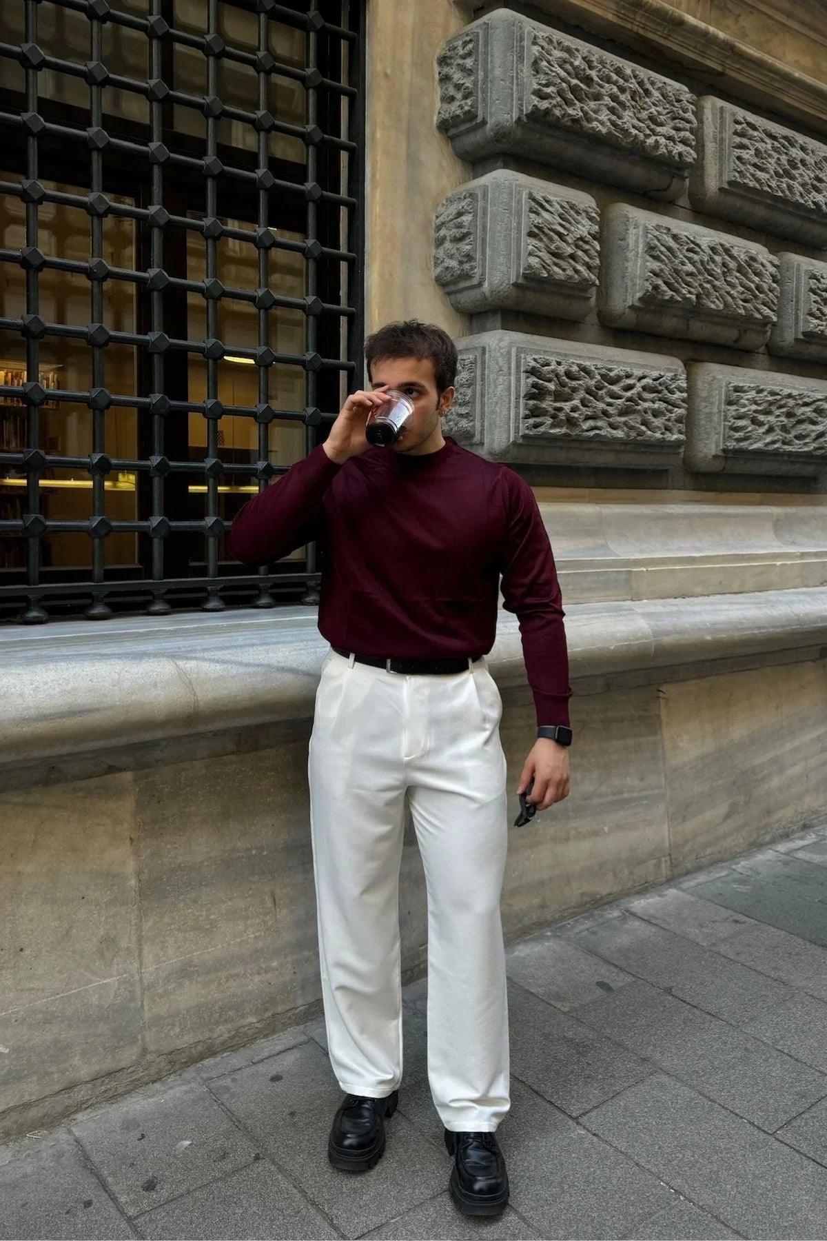 erkek-standart-fit-normal-kesim-bisiklet-yaka-triko-kazak-20165 - Livio Ferri