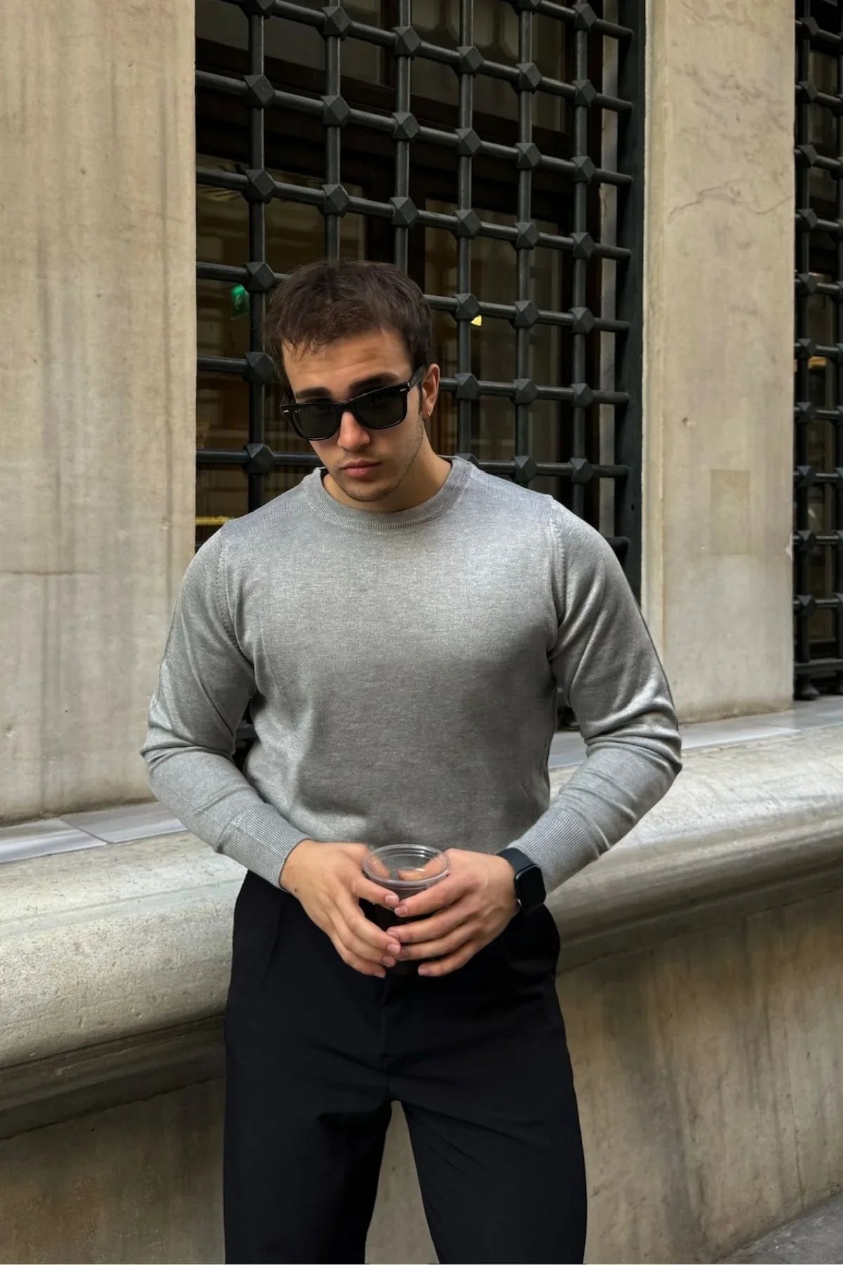 erkek-standart-fit-normal-kesim-bisiklet-yaka-triko-kazak-20170 - Livio Ferri