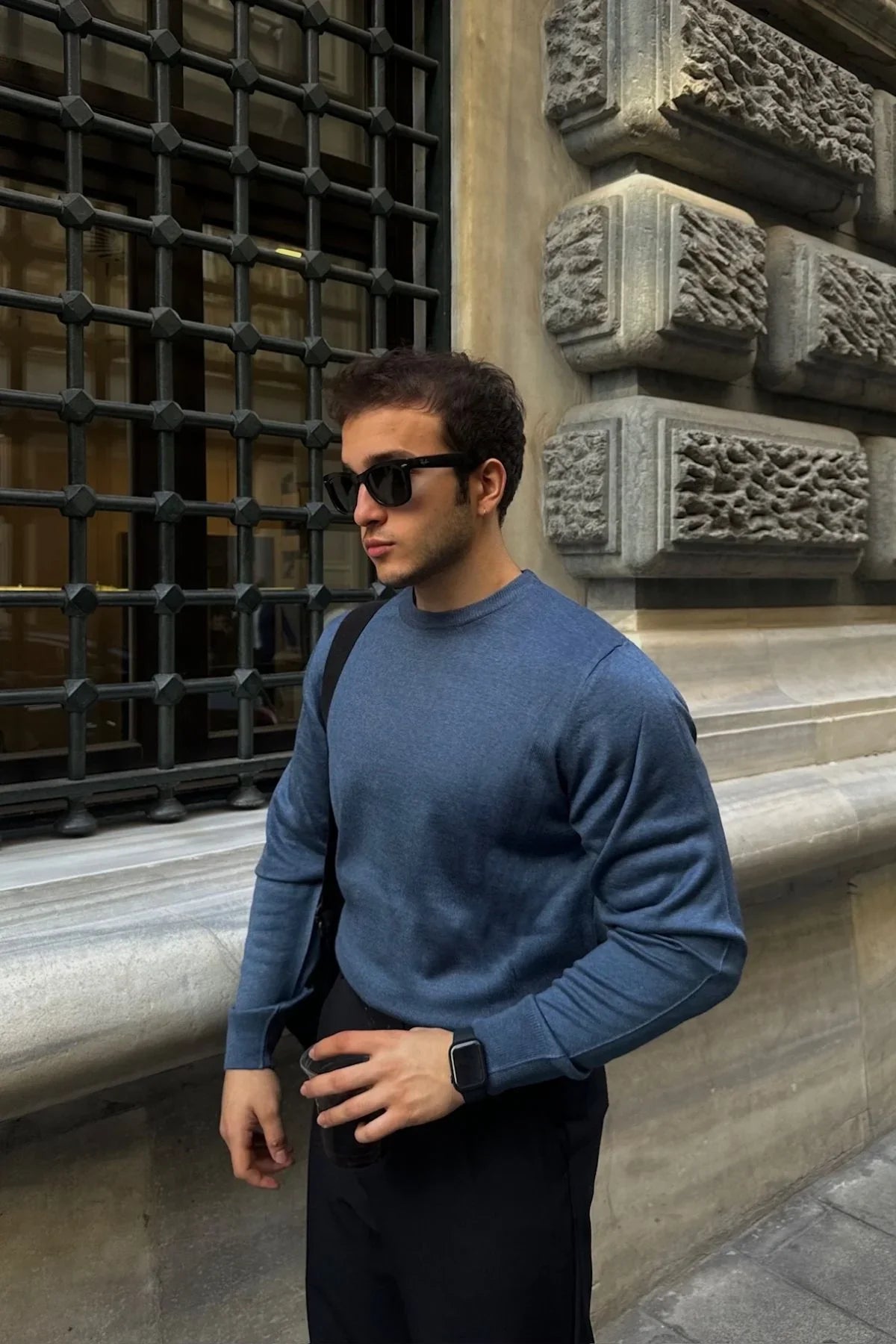 erkek-standart-fit-normal-kesim-bisiklet-yaka-triko-kazak-20172 - Livio Ferri