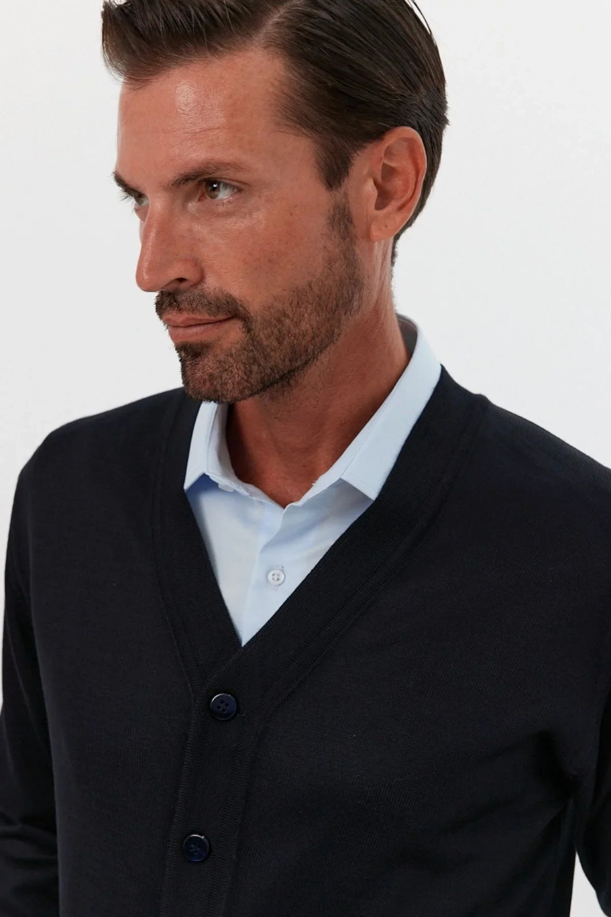 Erkek Standart Fit Normal Kesim Cepli Triko Hırka - Livio Ferri