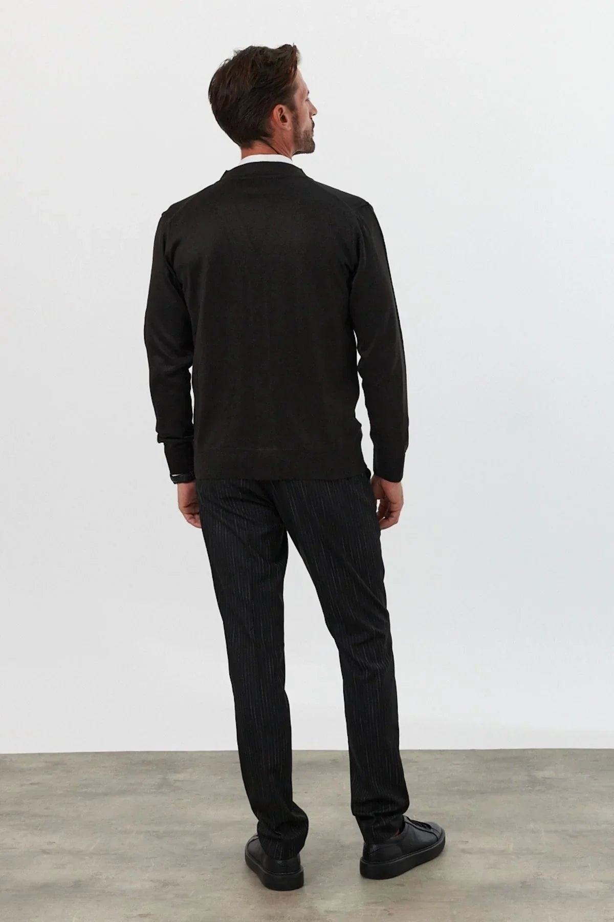 Erkek Standart Fit Normal Kesim Cepli Triko Hırka - Livio Ferri