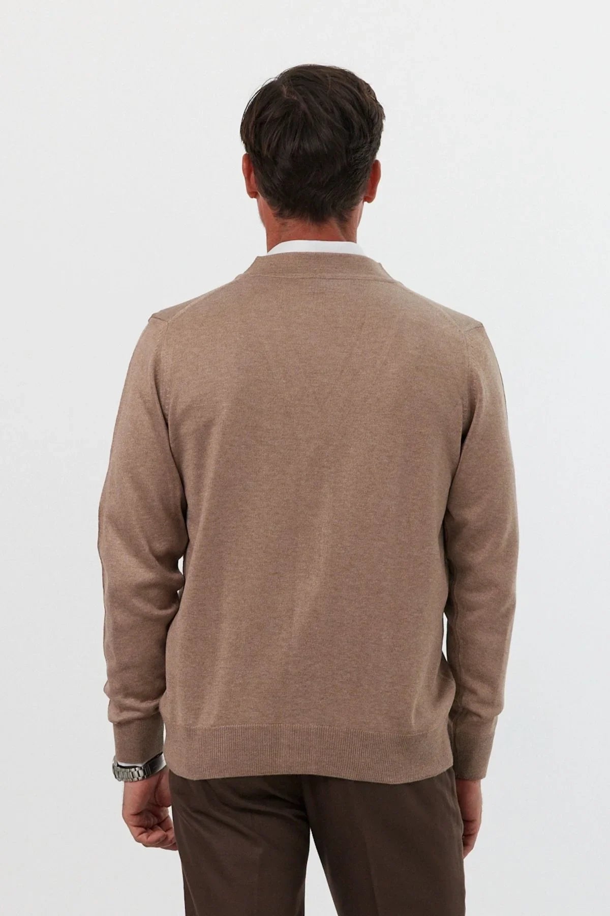 Erkek Standart Fit Normal Kesim Cepli Triko Hırka - Livio Ferri