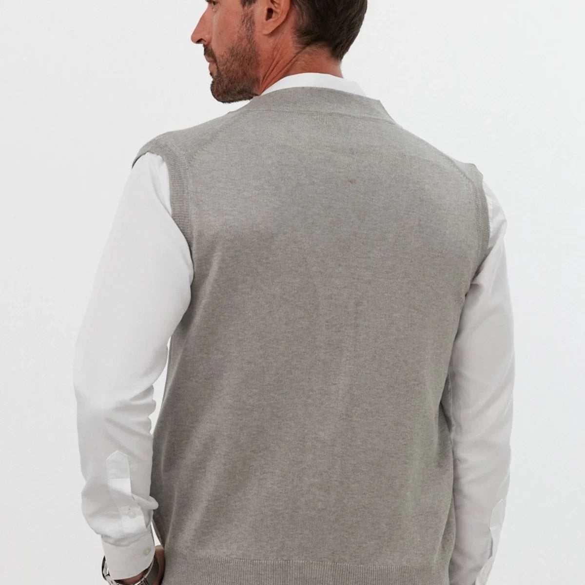 Erkek Standart Fit Normal Kesim Cepli Triko Yelek Triko Kazak - Livio Ferri