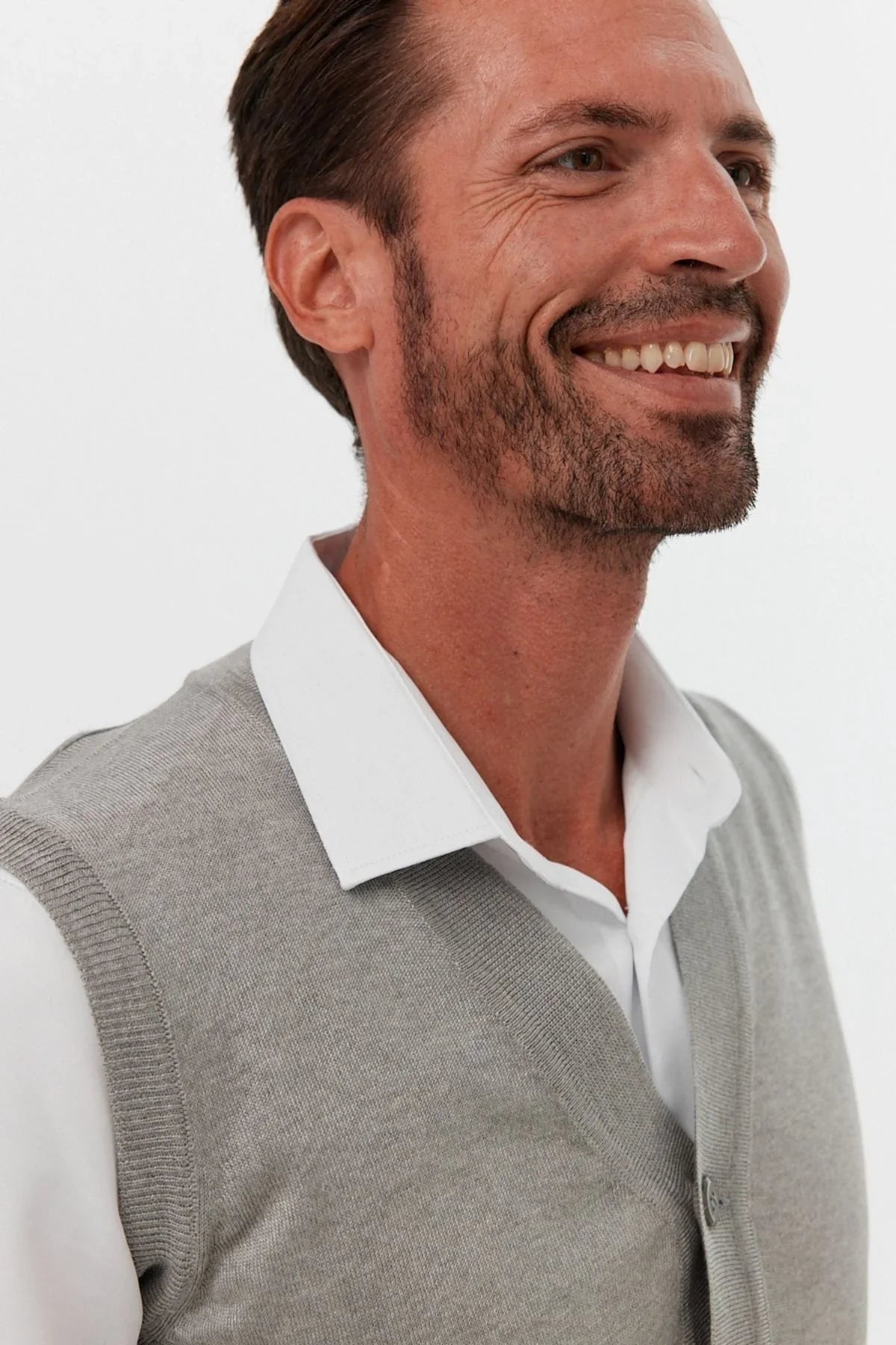 Erkek Standart Fit Normal Kesim Cepli Triko Yelek Triko Kazak - Livio Ferri