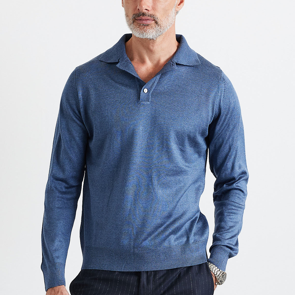 Erkek Standart Fit Normal Kesim Polo Yaka Triko Kazak