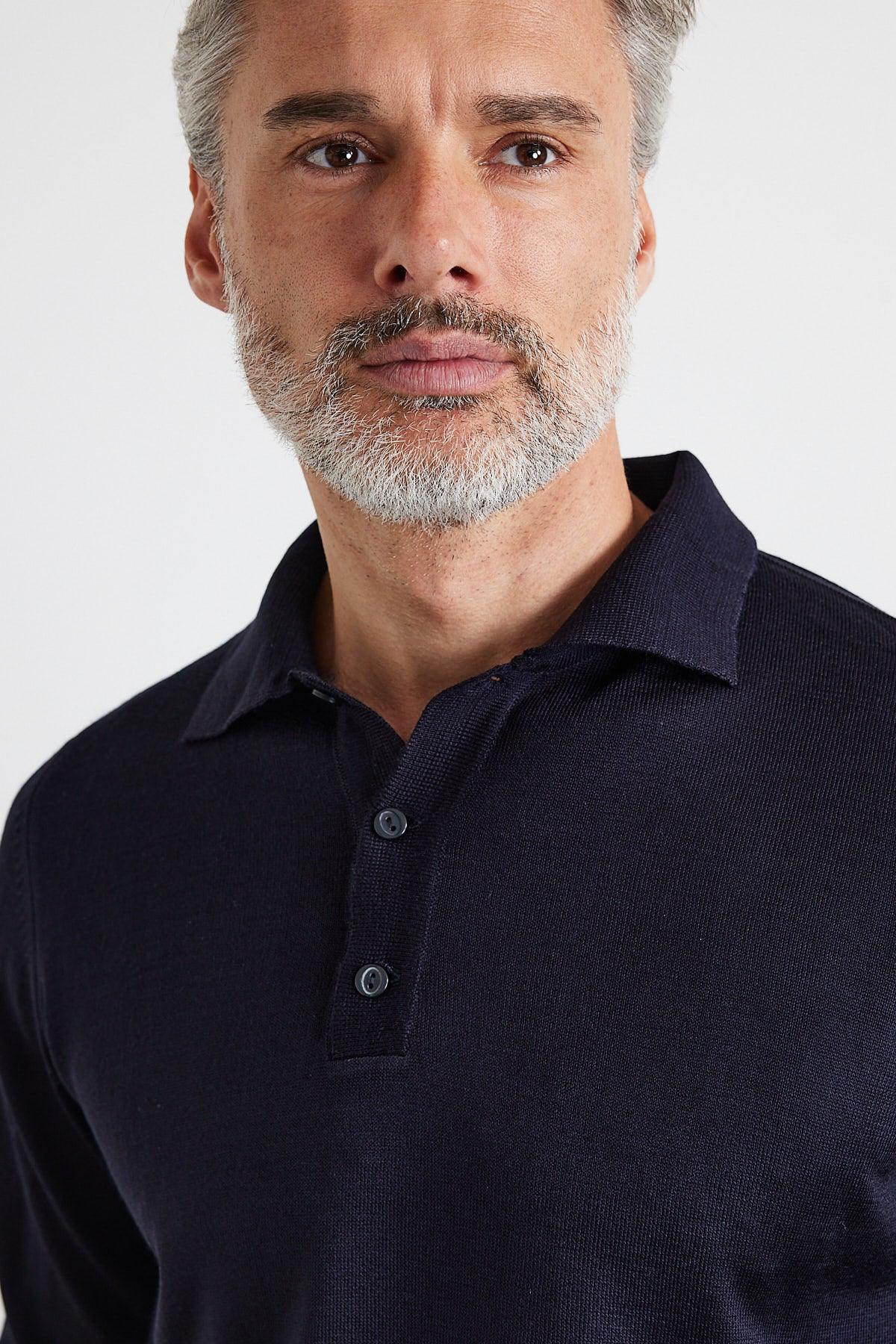 Erkek Standart Fit Normal Kesim Polo Yaka Triko Kazak - Livio Ferri