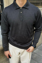 erkek-standart-fit-normal-kesim-gomlek-polo-yaka-triko-kazak-20034 - Livio Ferri