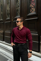 erkek-standart-fit-normal-kesim-gomlek-polo-yaka-triko-kazak-20035 - Livio Ferri